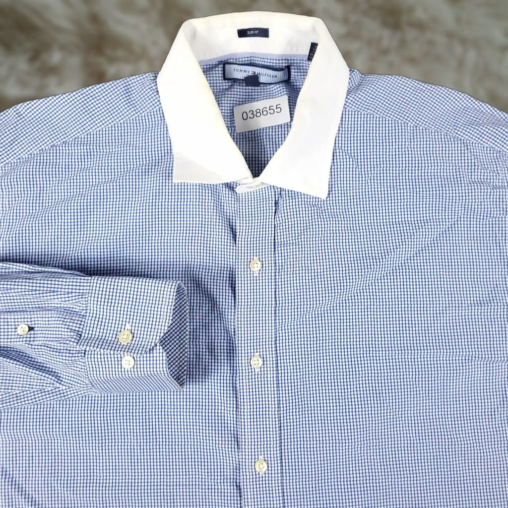 Tommy Hilfiger Tommy Hilfiger Shirt Mens XL Blue Check Button-Up Long Sleeve Casual Size US XL / EU 56 / 4 - 1 Thumbnail