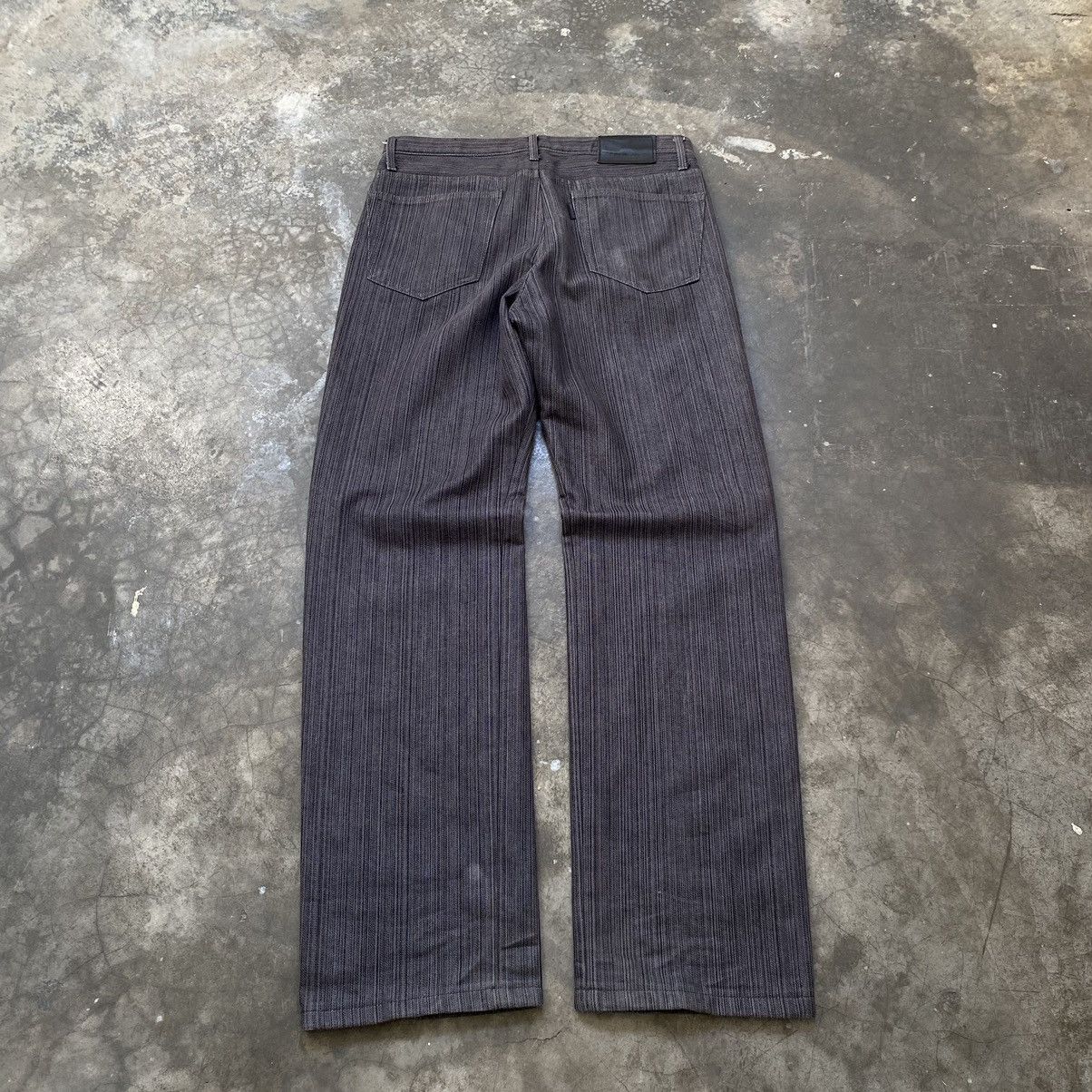 Issey Miyake TETE HOMME ISSEY MIYAKE STRIPED JEANS Size US 32 / EU 48 - 5 Thumbnail