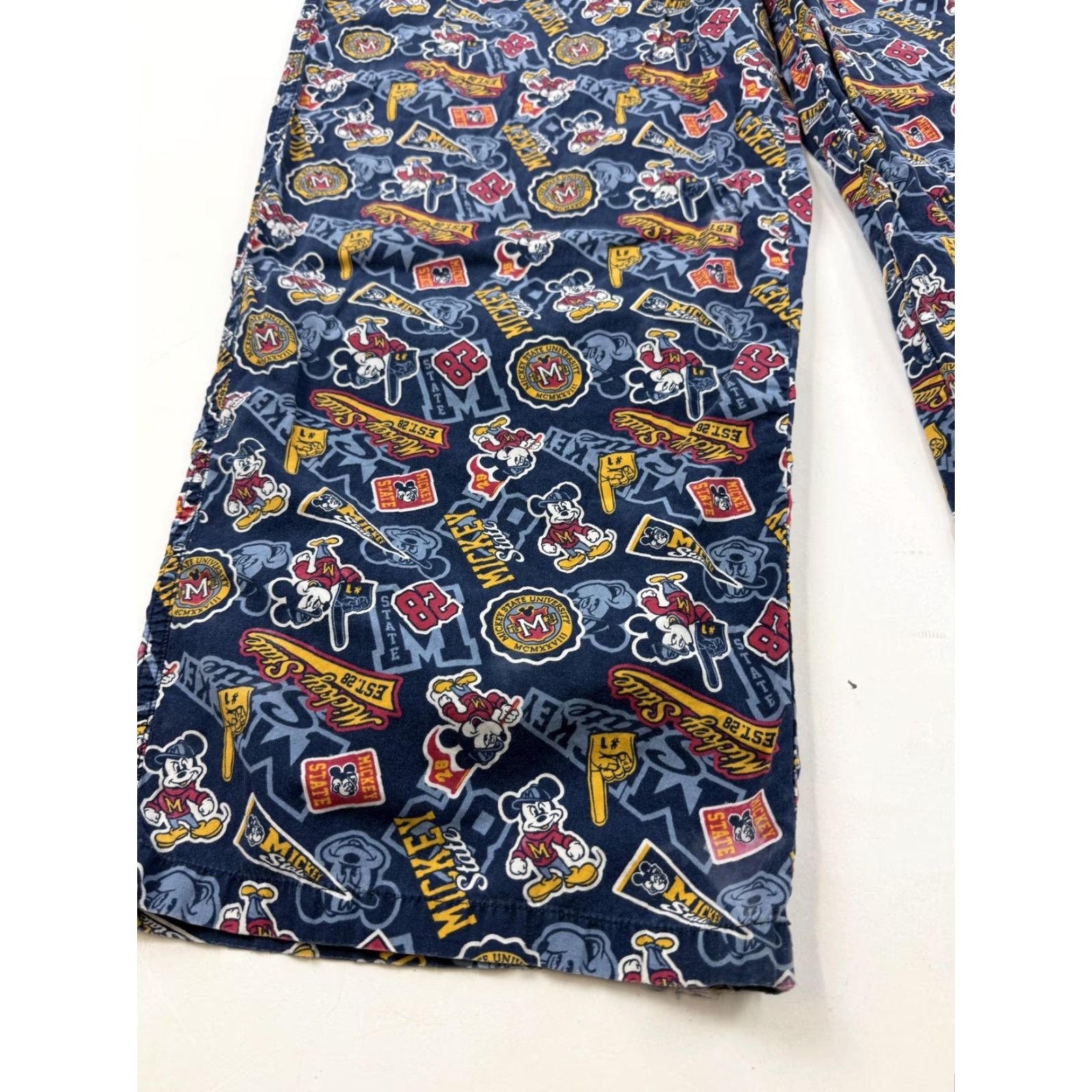 Disney VINTAGE Disney Parks Pajama Pants Mens 2XL Blue Mickey Mouse Lounge Flannel City State Graphic Print Size US 39 - 2 Thumbnail