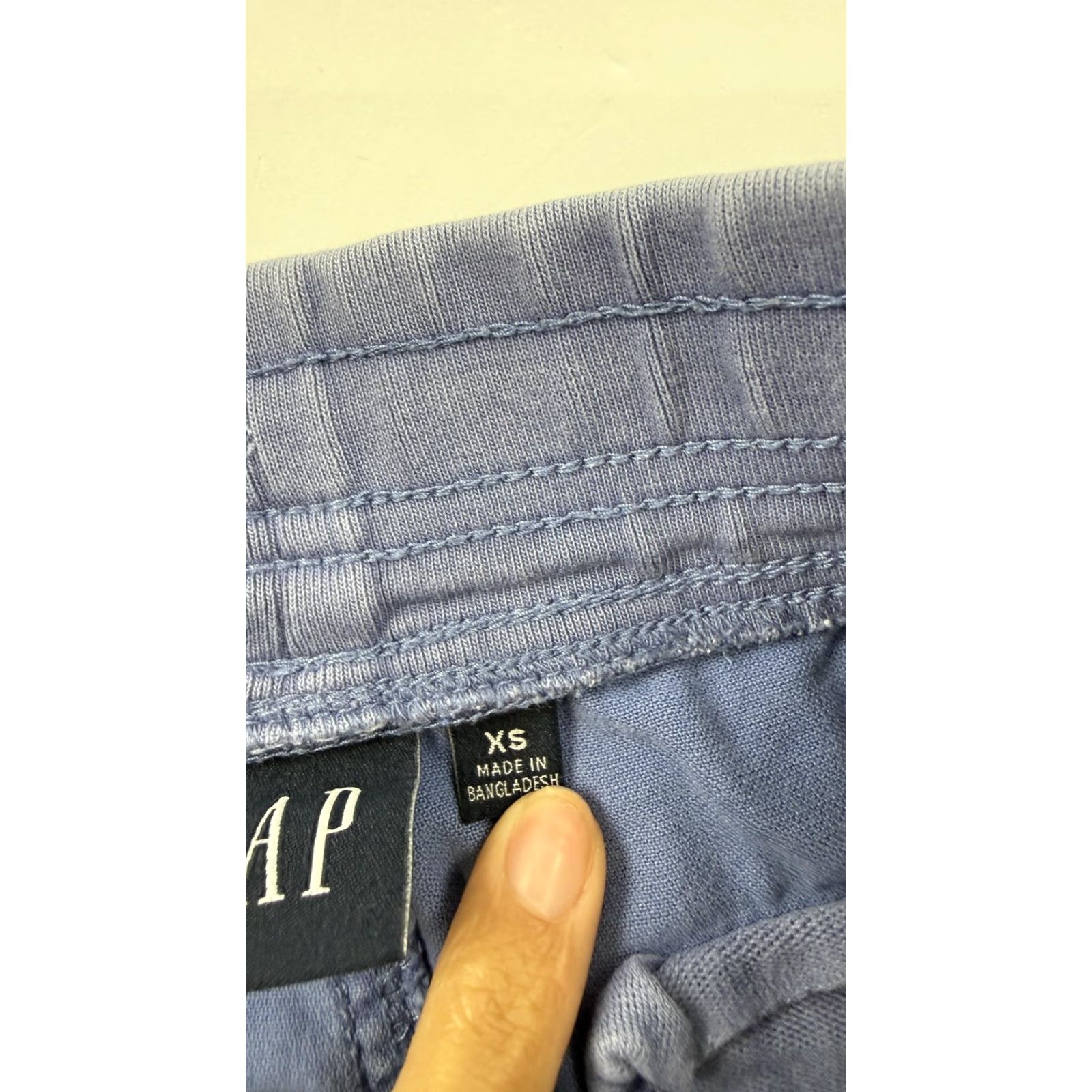 Gap Gap Shorts Womens XS Blue Elastic Waist Drawstring Casual Twill Pockets Lounge Size 26" / US 2 / IT 38 - 3 Thumbnail
