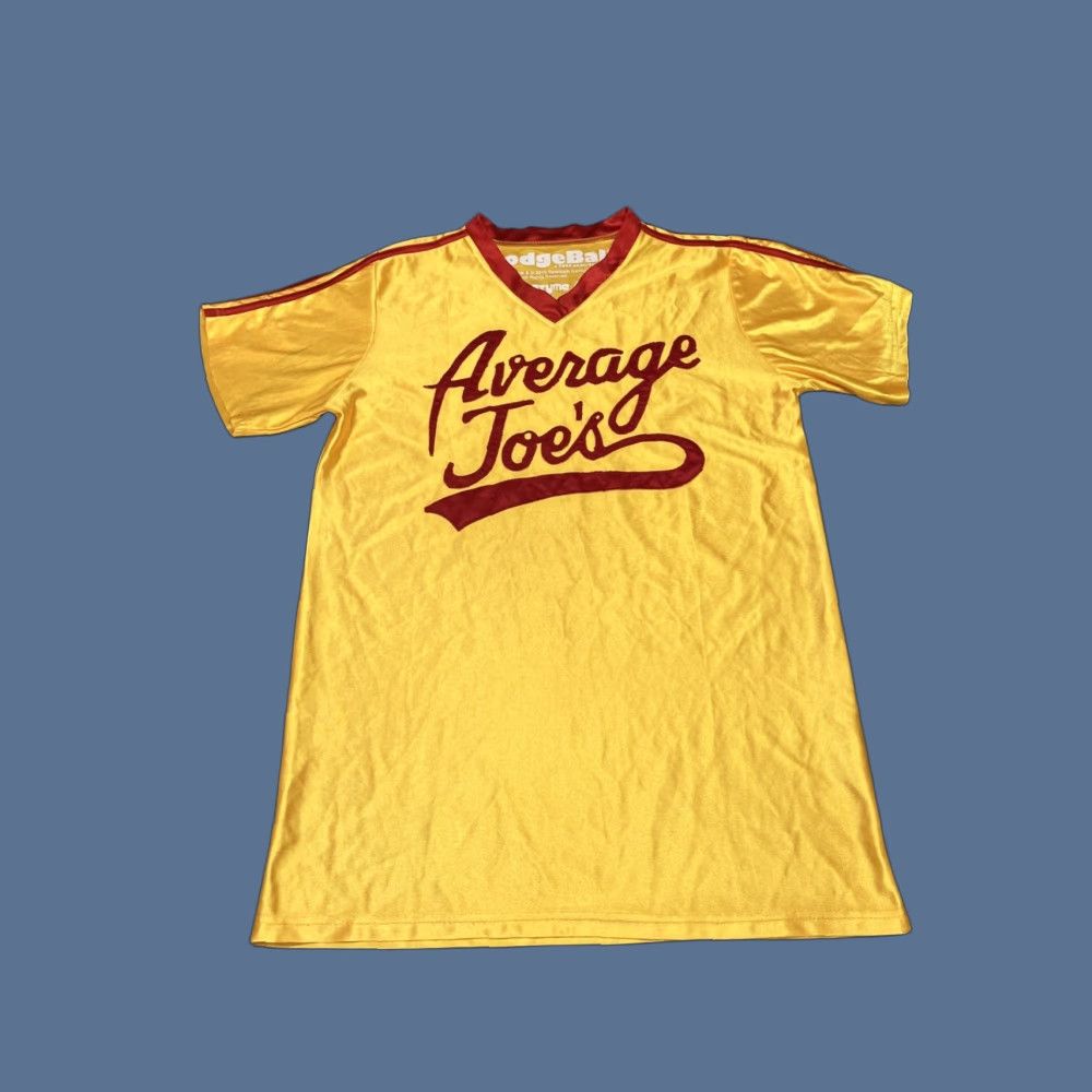 Vintage VINTAGE Costume Agent Dodgeball Movie Average Joes Short Sleeve Jersey Mens Size Medium Yellow Shirt Movie uniforms 90s? Size US M / EU 48-50 / 2 - 1 Thumbnail