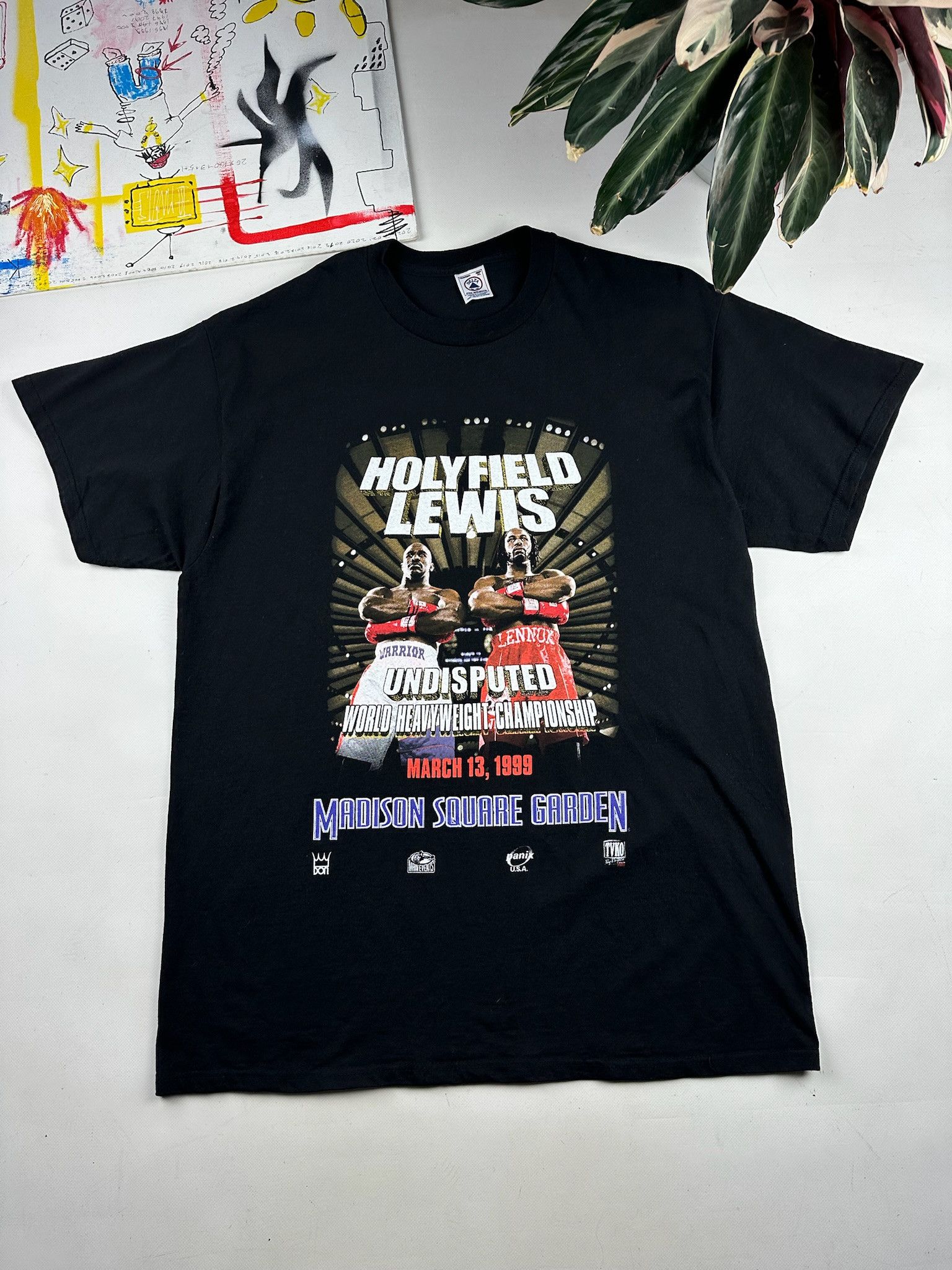 Vintage 1999 HOLY FIELD LEWIS tShirt boxing Tyson Bruce lee