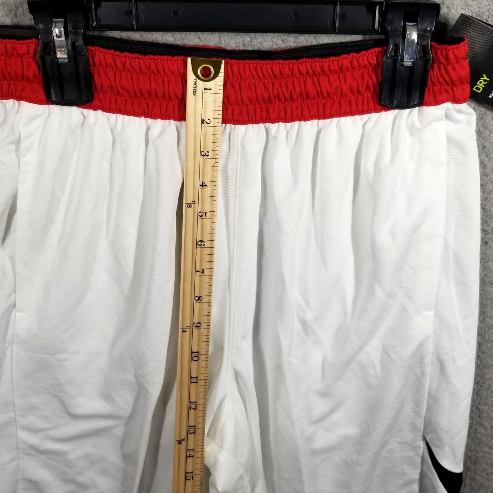 Nike Nike Dri-FIT Basketball Shorts L Regular White Black Adults Mens Size US 33 - 4 Thumbnail