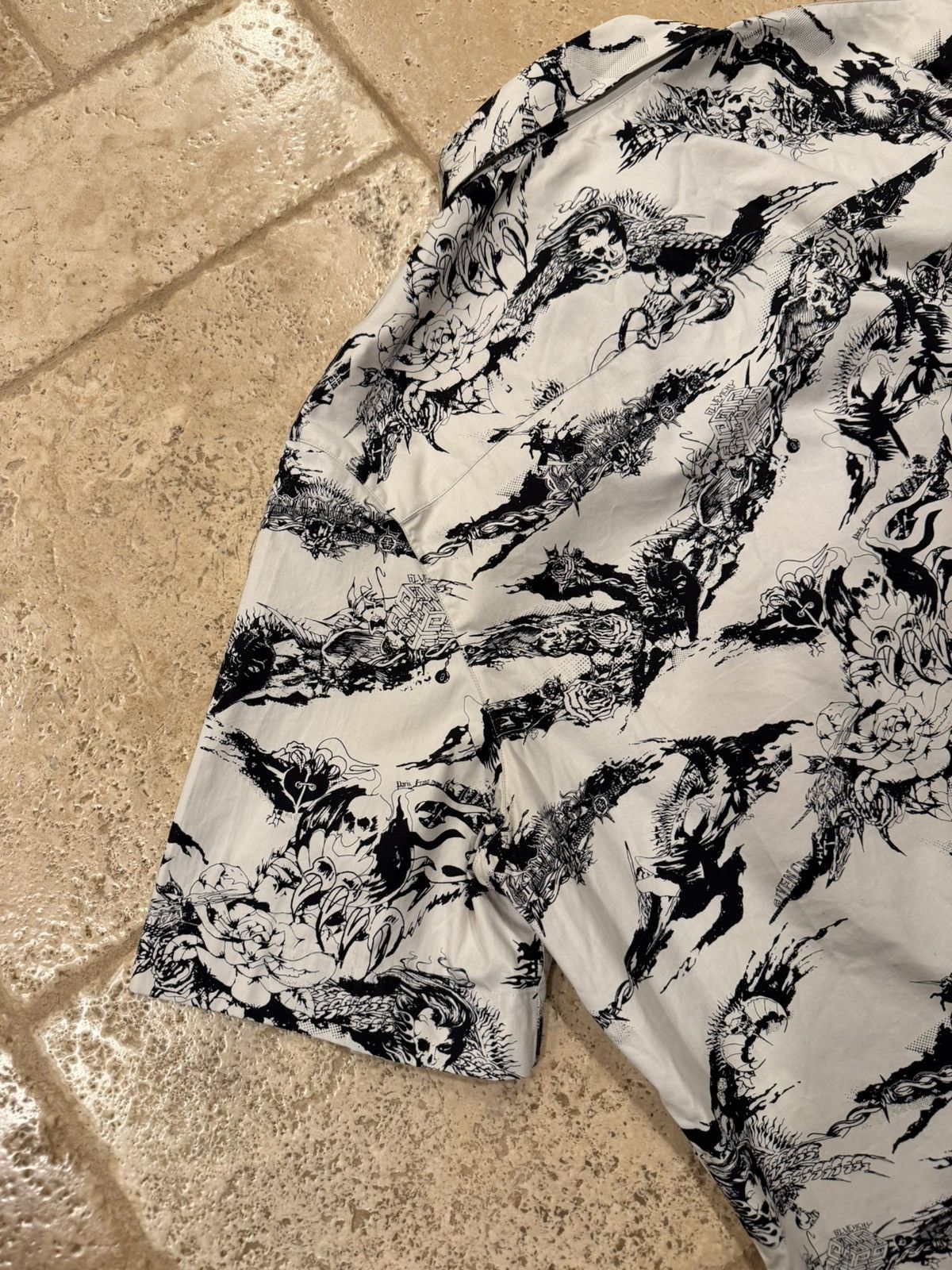Givenchy Givenchy Matthew Williams Tiger Camo White/Black Zip Shirt Size US XL / EU 56 / 4 - 11 Thumbnail