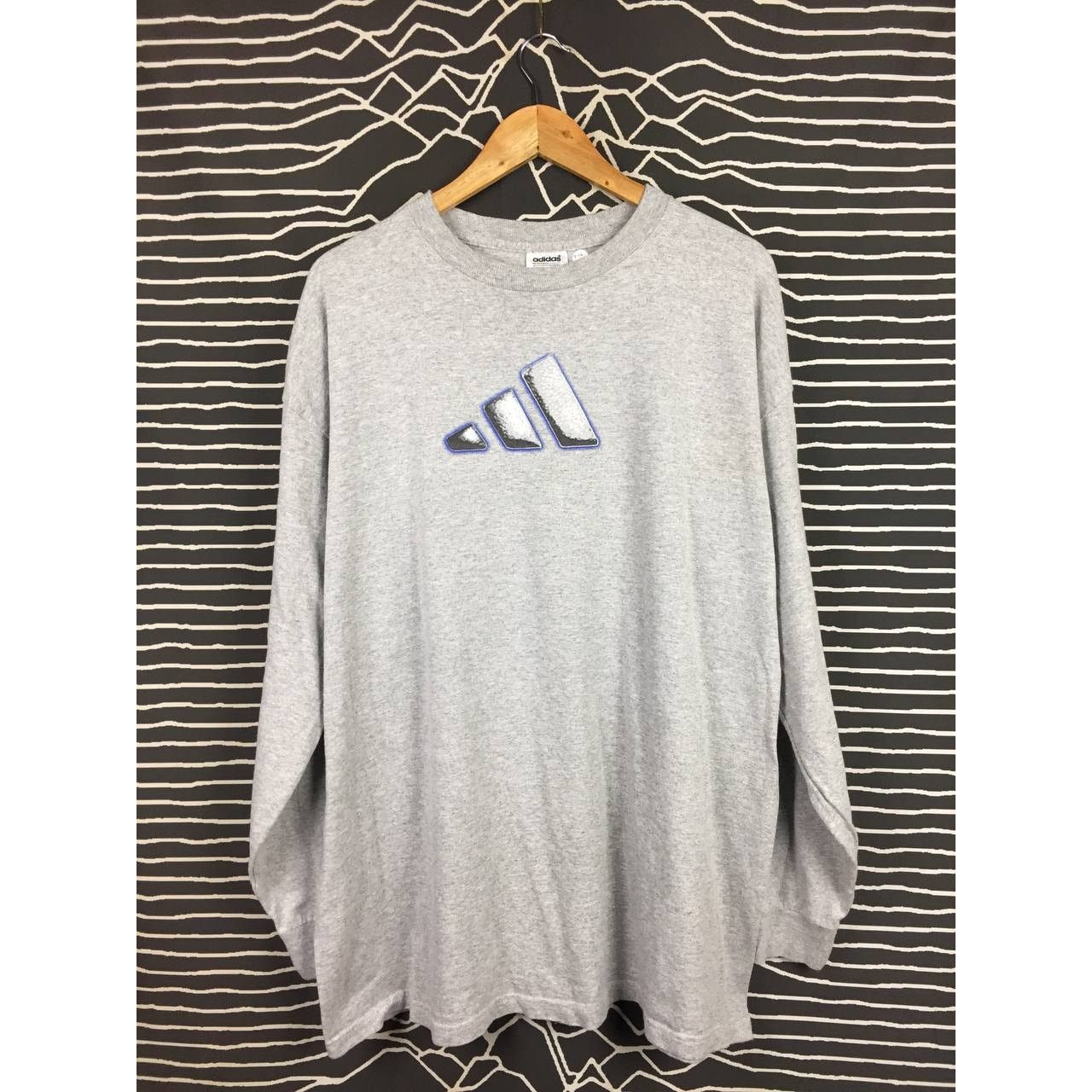Adidas × Vintage Vtg 90s Adidas Center Logo Made in Usa Long Sleeve Tee Size US XL / EU 56 / 4 - 1 Thumbnail