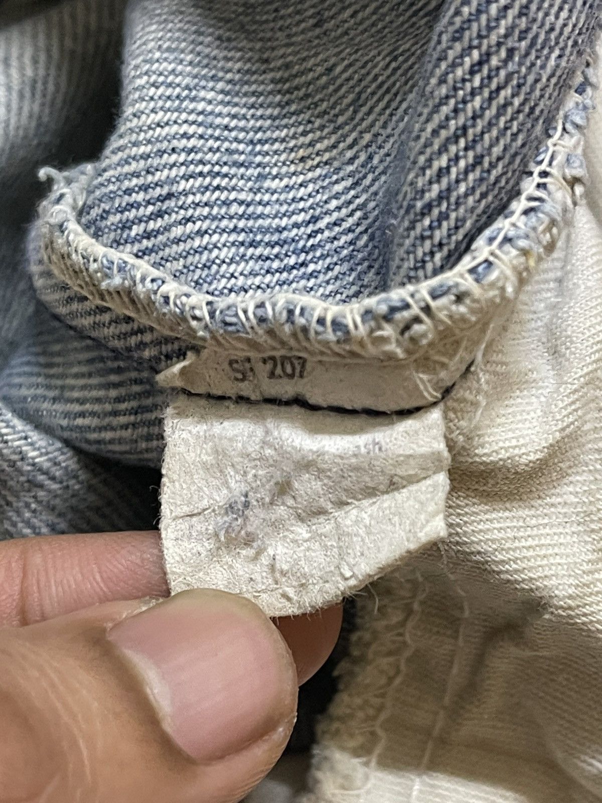 Levi's Crazy Vintage 70s Levis Orange Tab Button #8 Mud Wash Faded Size US 32 / EU 48 - 11 Thumbnail