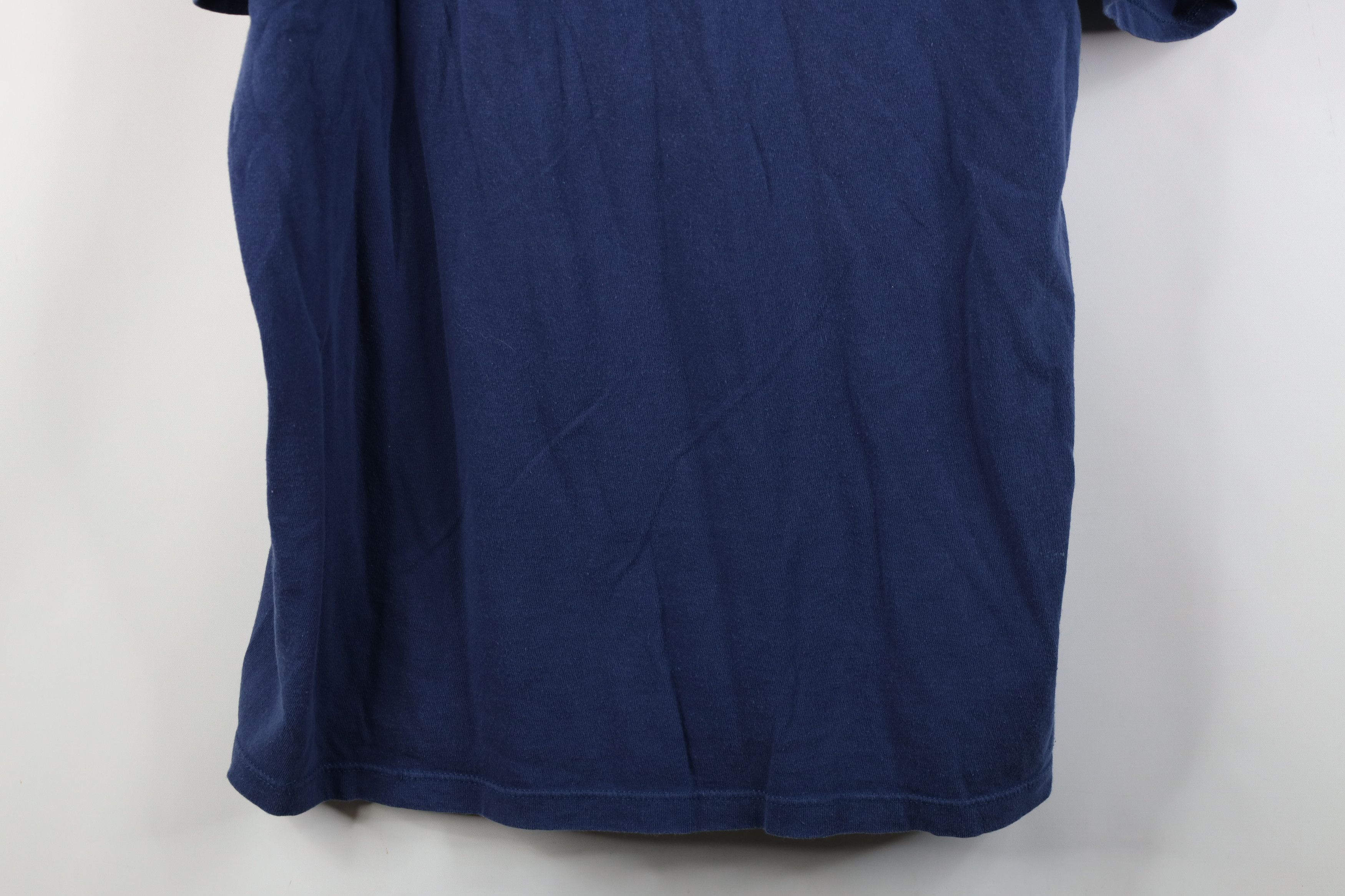 Nike Vintage 90s Nike Scott Center Big Swoosh T-Shirt Blue USA Size US L / EU 52-54 / 3 - 3 Thumbnail