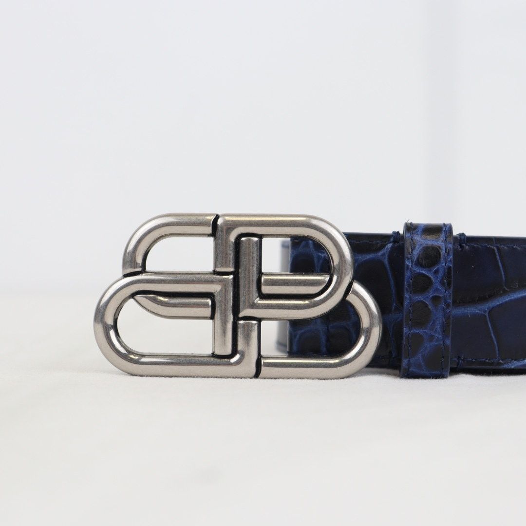 Balenciaga o1rshd1 Size: 75cm / Belt in Blue Size 28 - 2 Thumbnail