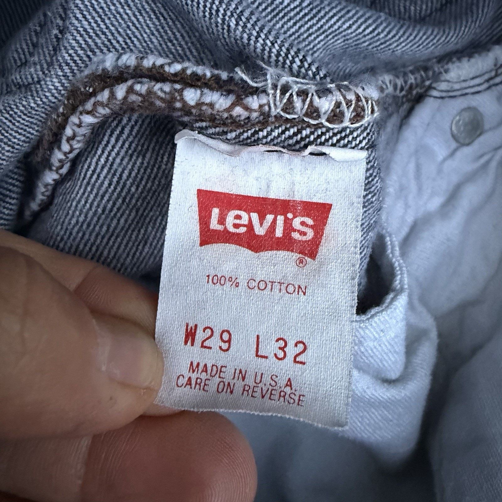 Levi's × Vintage Vintage 80s Levis 501 Faded Straight Black Denim Jeans 29x32 Size US 29 - 8 Thumbnail