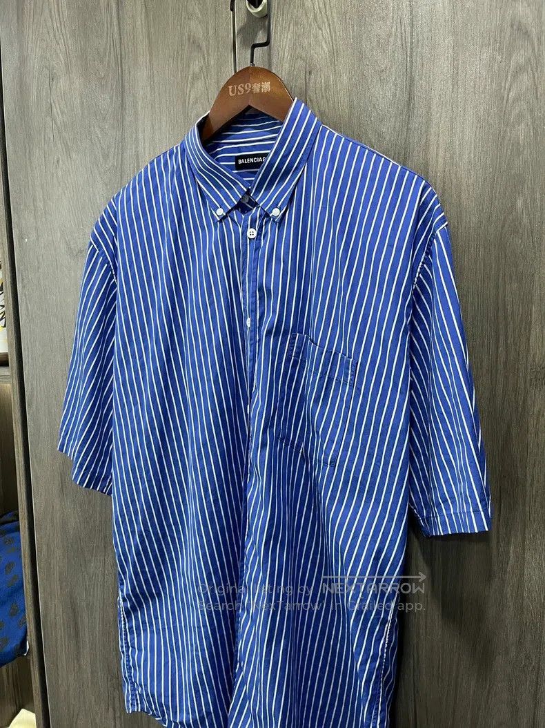 Balenciaga Balenciaga size 39 Blue Striped Shirt Size US S / EU 44-46 / 1 - 3 Thumbnail