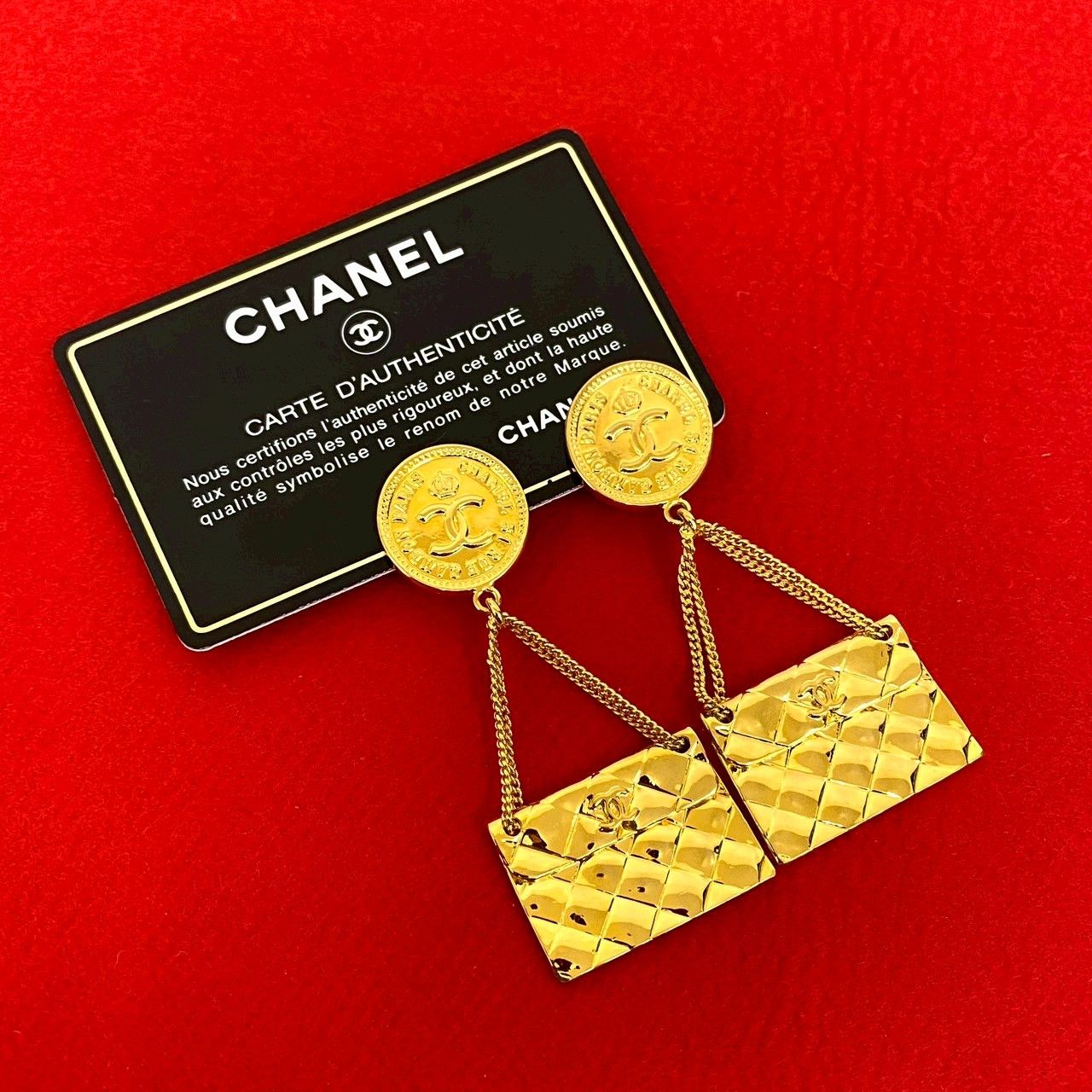 Chanel Chanel Chanel Coco Mark Matelassé Earrings Metal Earrings DUTY FREE for USA Size ONE SIZE - 1 Thumbnail