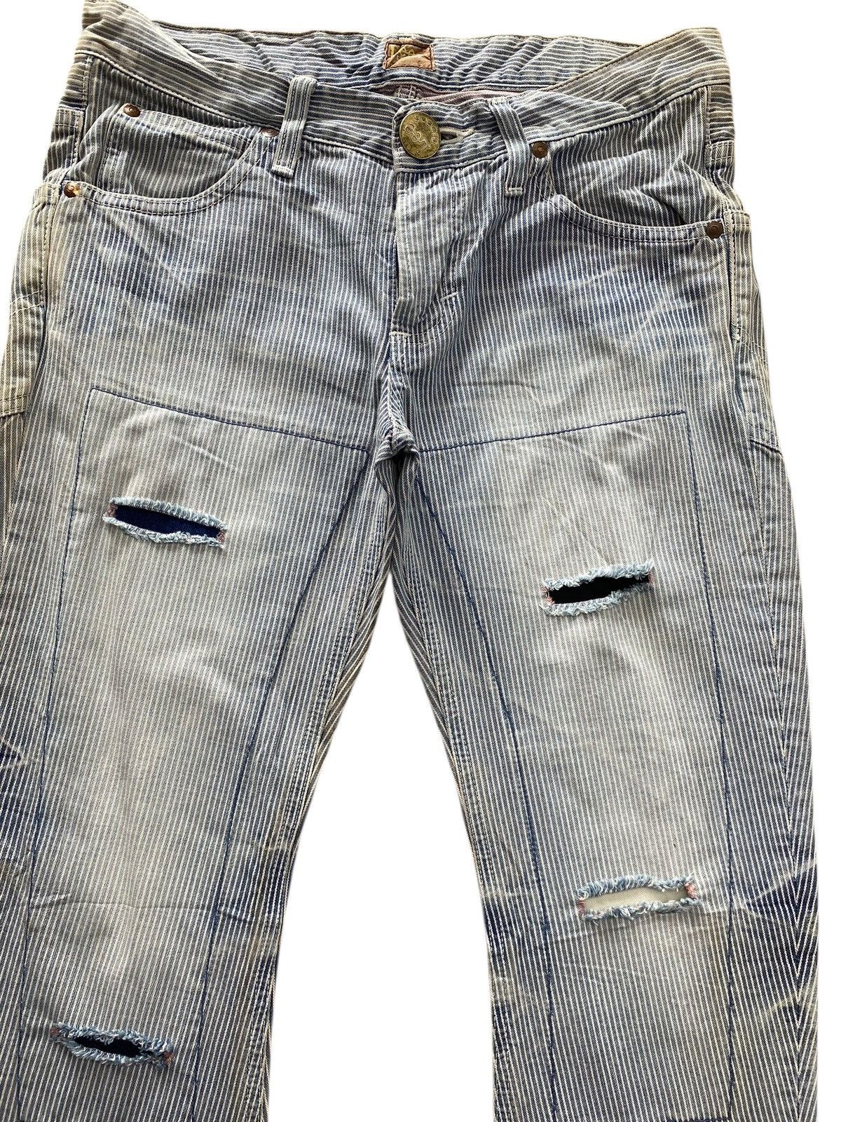 Lee Lee Ripped Style Twisted Leg Flare Jeans Size US 30 / EU 46 - 2 Thumbnail