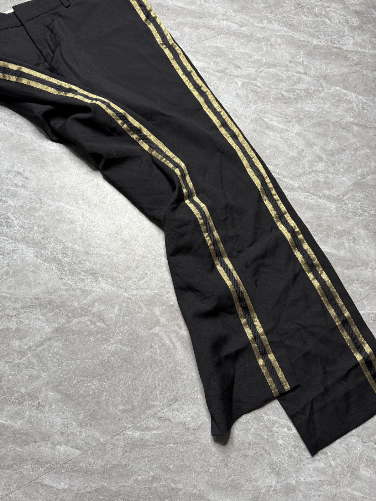 Alexander McQueen Alexander Mcqueen A/W 04 “Texist” Gold Sideband Wool Trouser Size US 31 - 4 Thumbnail
