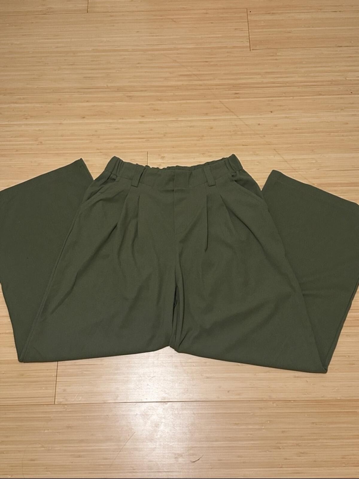 Other NWOT Flex High Waisted Pocket Wide Leg Waffle Work Pants Size 32" / US 10 / IT 46 - 1 Thumbnail