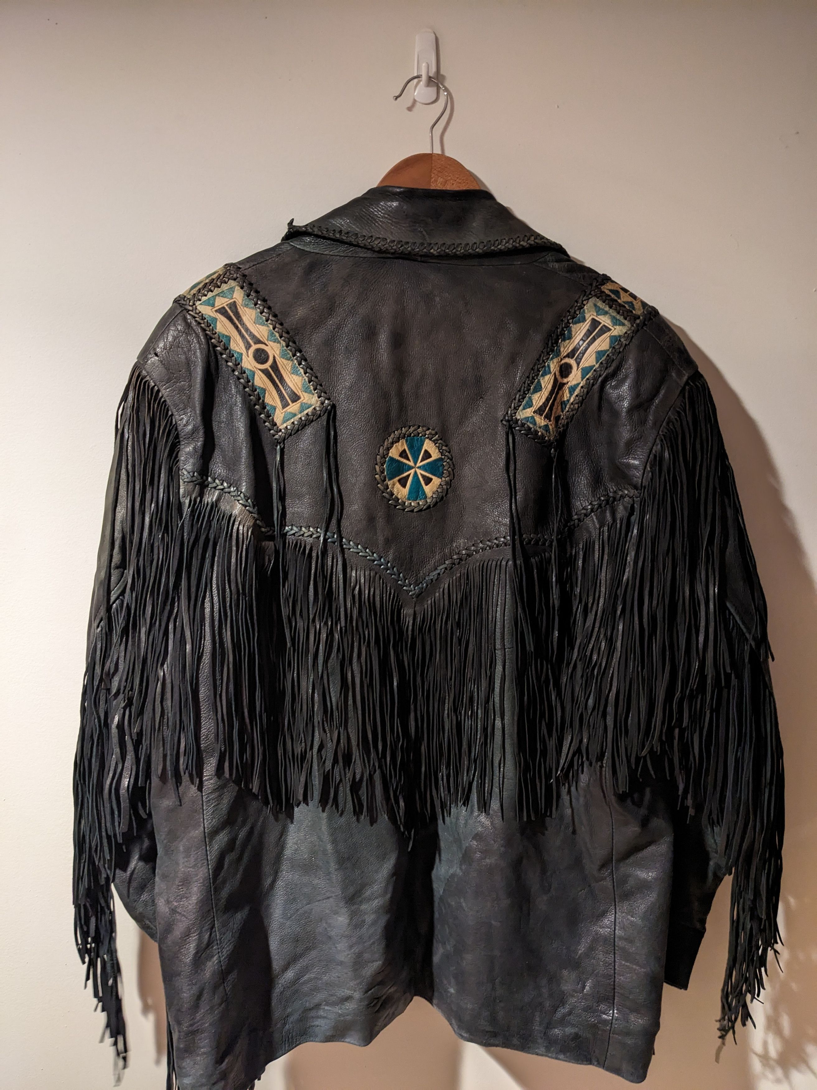 Designer × Vintage Vintage Native American Tribal Western Leather Vest Jacket Size US L / EU 52-54 / 3 - 10 Thumbnail