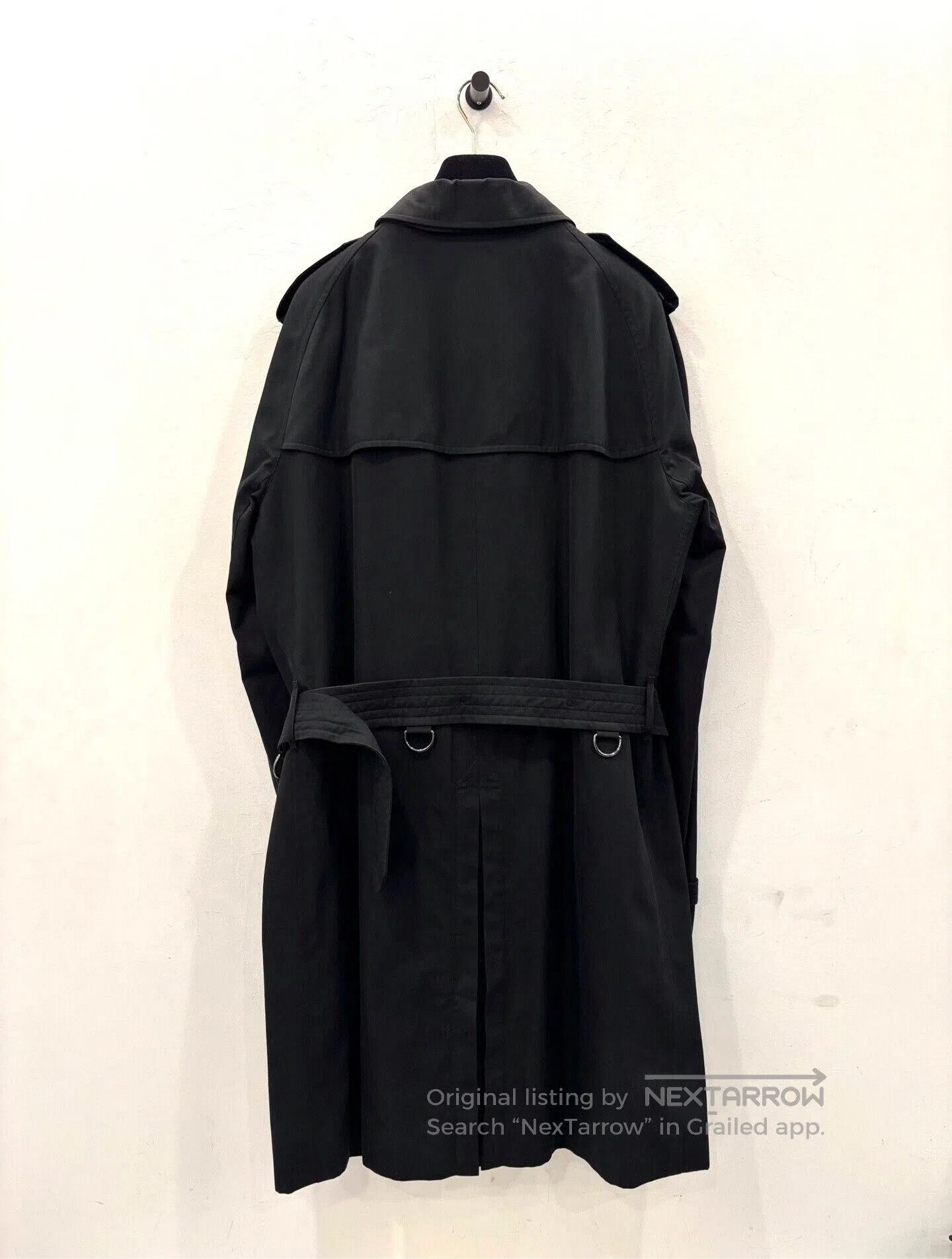Burberry Burberry London Black Check Logo Men's Trench Coat. Size US L / EU 52-54 / 3 - 3 Thumbnail