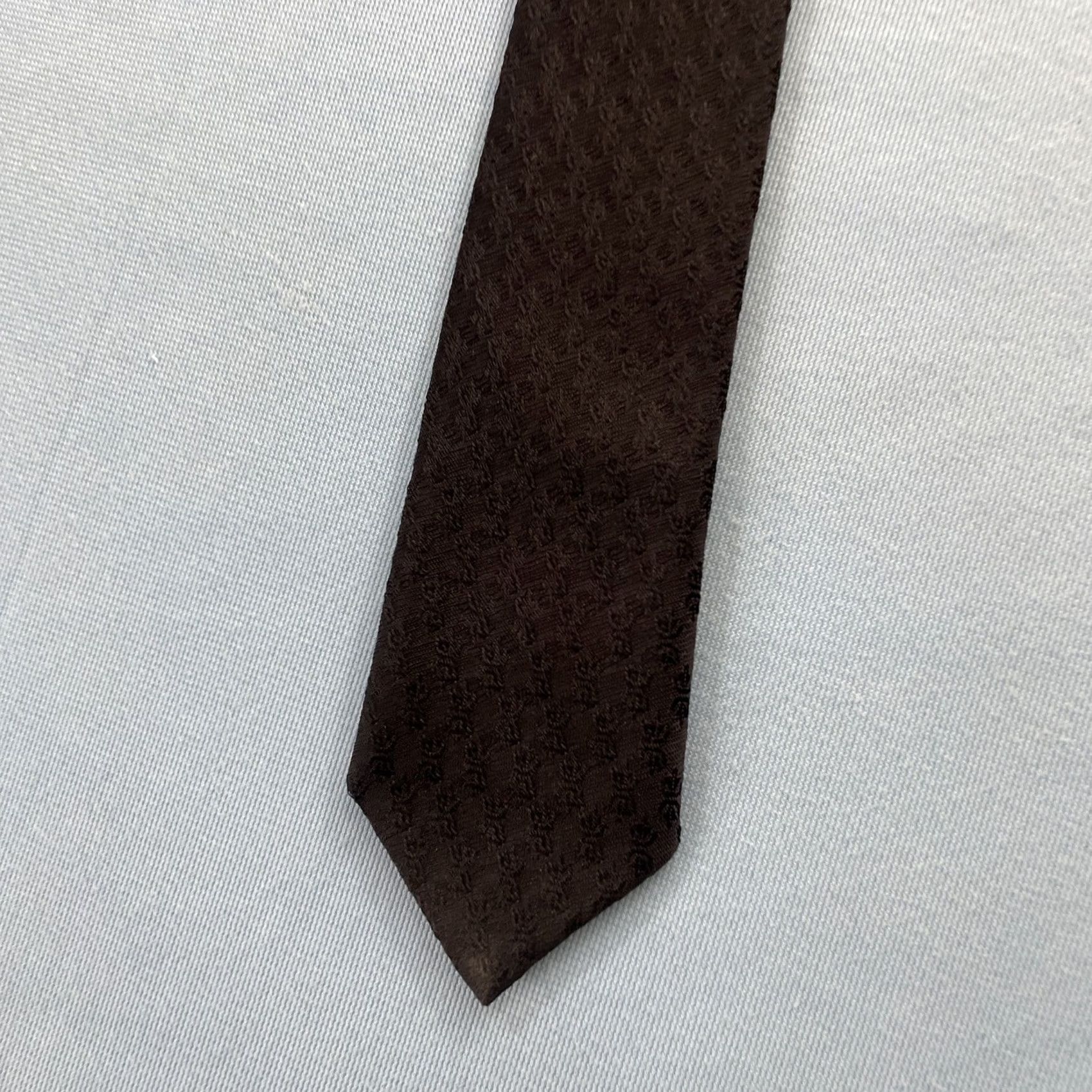 MCM VINTAGE Necktie 50s 60s Donegal Dacron 2" Tie Black Textured Geometry Slim MCM 2x56 Capsule Necktie Size ONE SIZE - 3 Thumbnail
