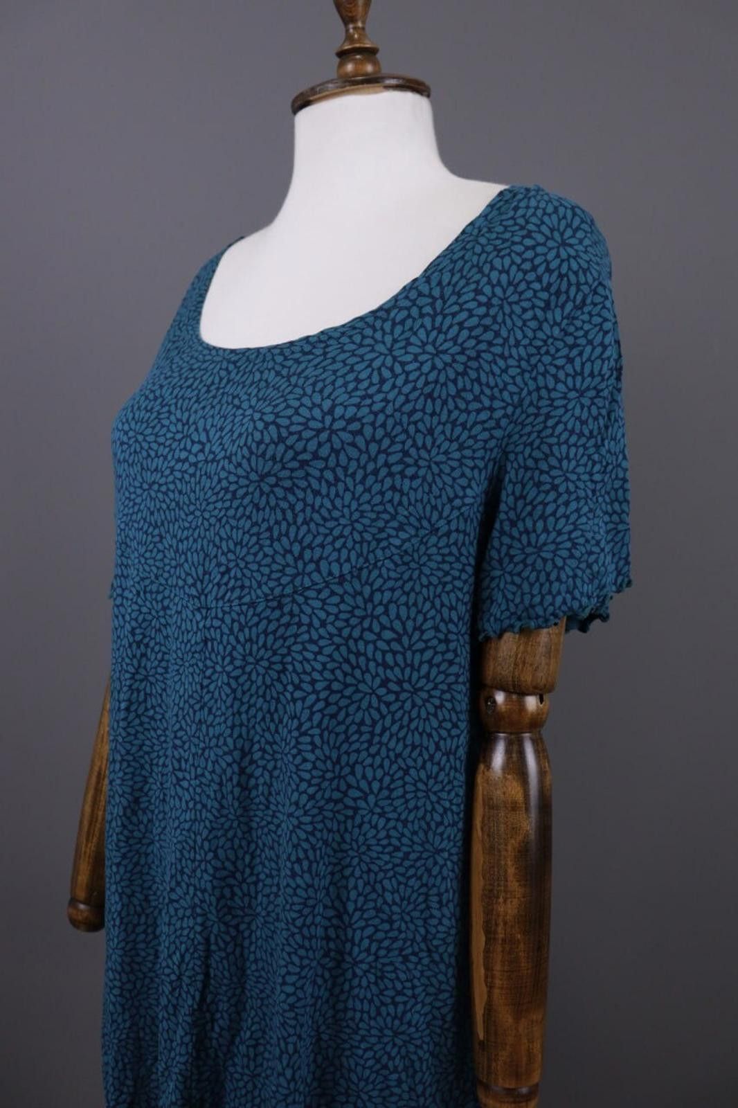 Designer Gudrun Sjoden Blue Floral Oversize Lagenlook Dress Size L Size L / US 10 / IT 46 - 9 Thumbnail