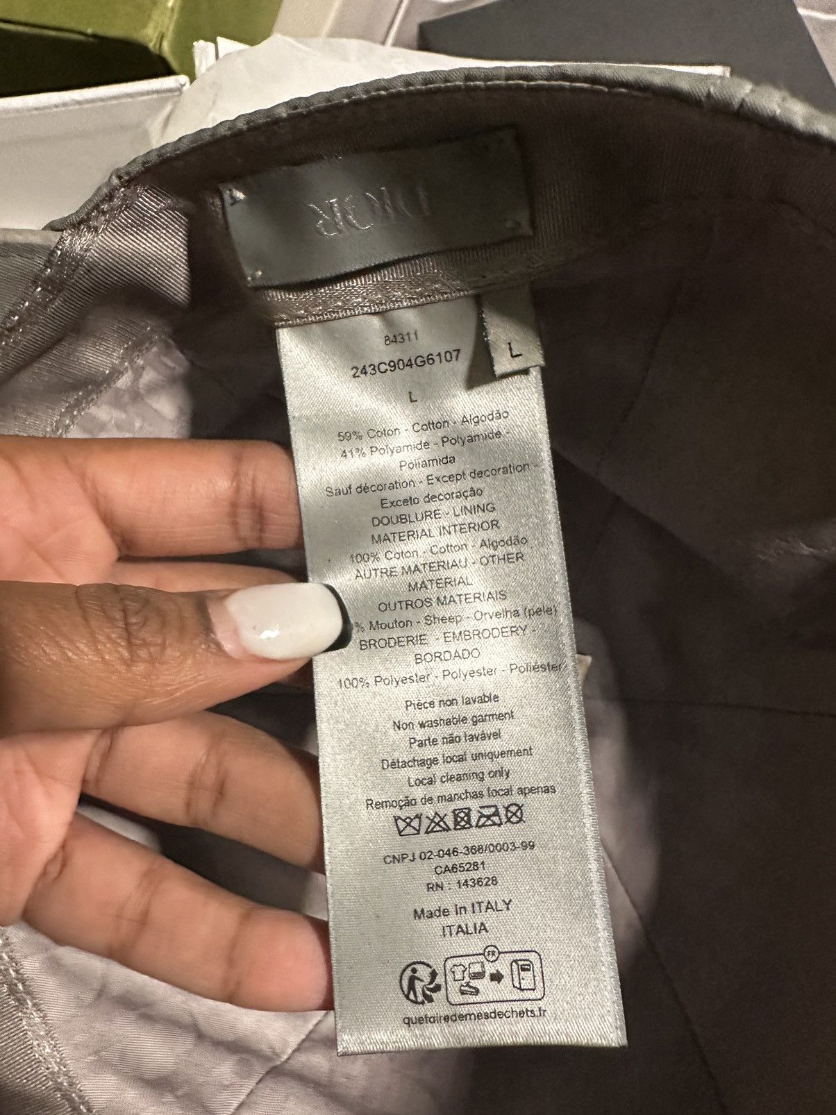Dior CHRISTIAN DIOR COUTURE CAP GRAY AND FLUORESCENT ORANGE Size ONE SIZE - 11 Thumbnail