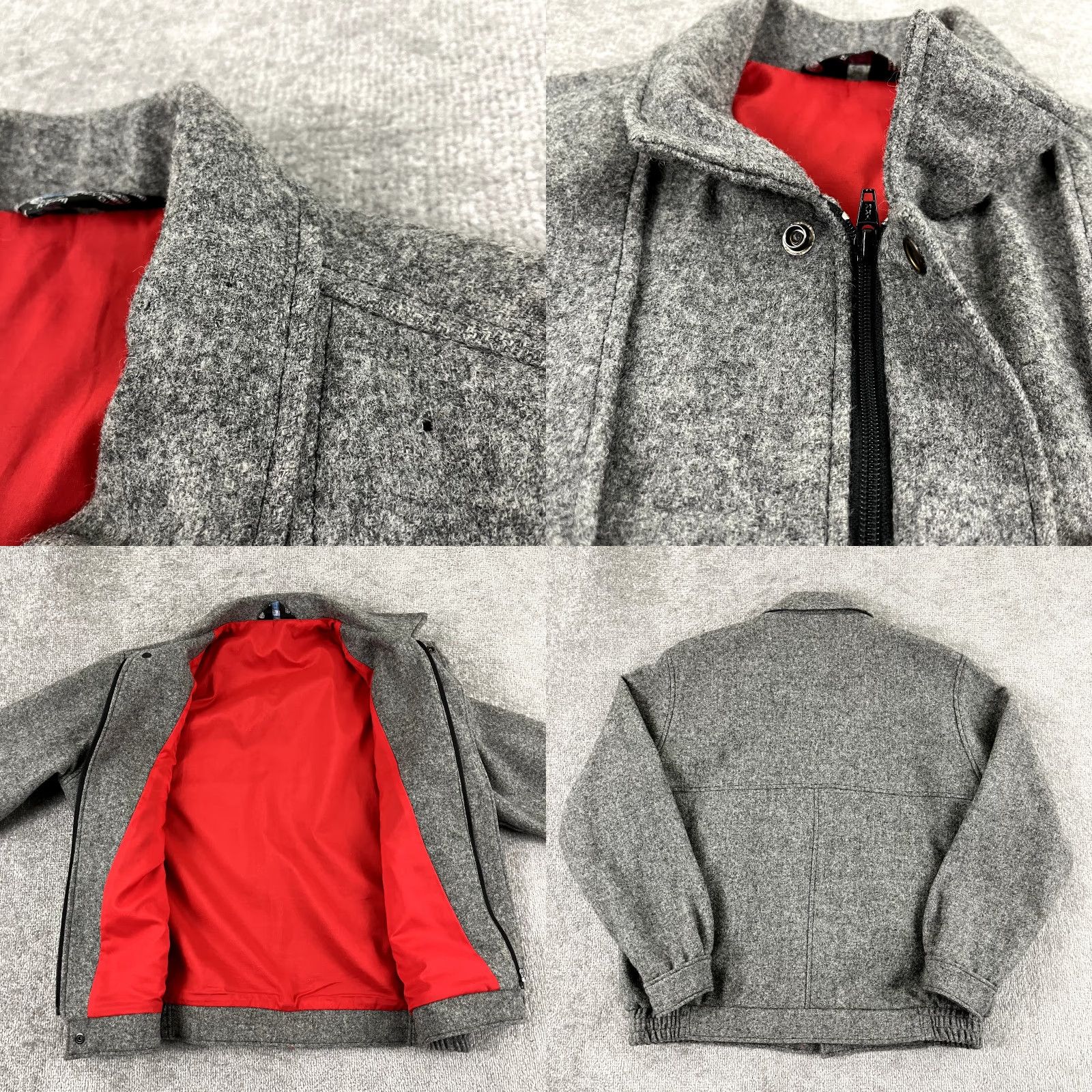 Vintage VTG Swanndri Bomber Jacket Men XL Heather Gray Wool Lined Full Zip Snap 90s Vintage Mens Coat Size US XL / EU 56 / 4 - 8 Thumbnail