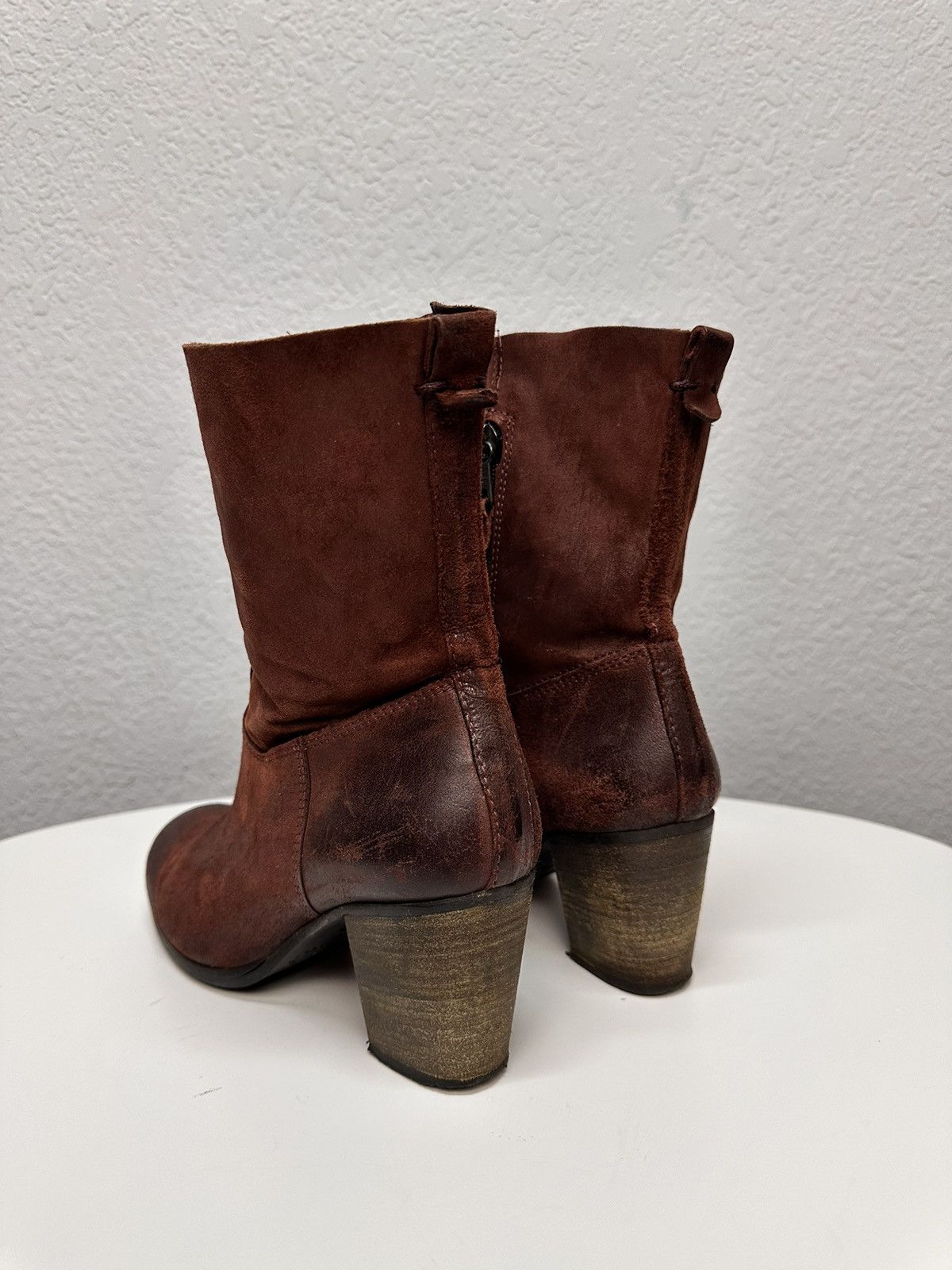 A.S.98 Lavorazione Artigiana Red Suede Leather Boots Women’s 37 Size US 7 / IT 37 - 4 Thumbnail