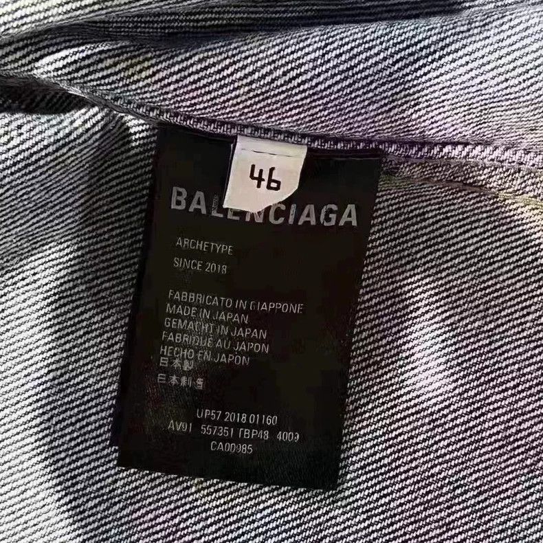 Balenciaga Balenciaga blue back printed logo denim jacket-2506 Size US M / EU 48-50 / 2 - 4 Thumbnail