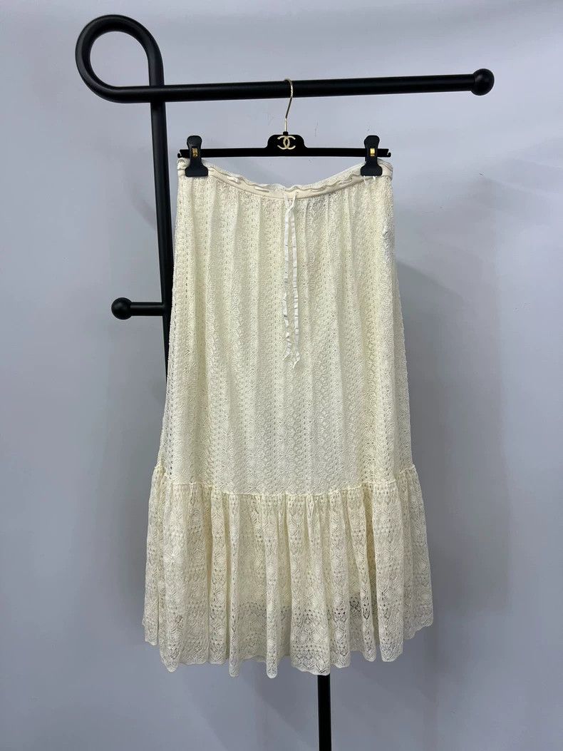 Dior Dior Beige Lace Midi Skirt - dmc Size US 30 / EU 46 - 1 Thumbnail