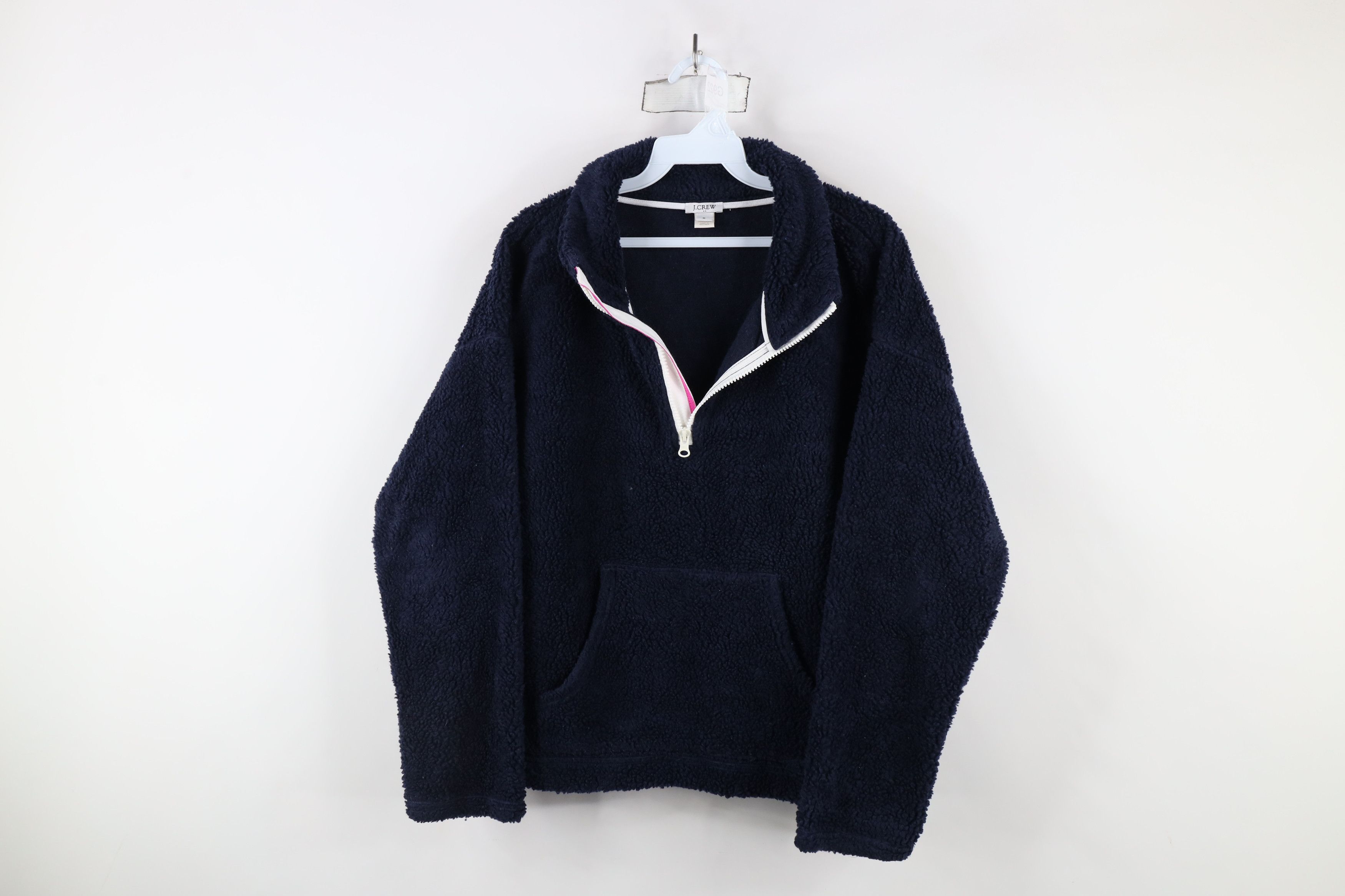 J.Crew × Vintage Vintage J Crew Deep Pile Fleece Half Zip Pullover Sweater Size M / US 6-8 / IT 42-44 - 1 Thumbnail