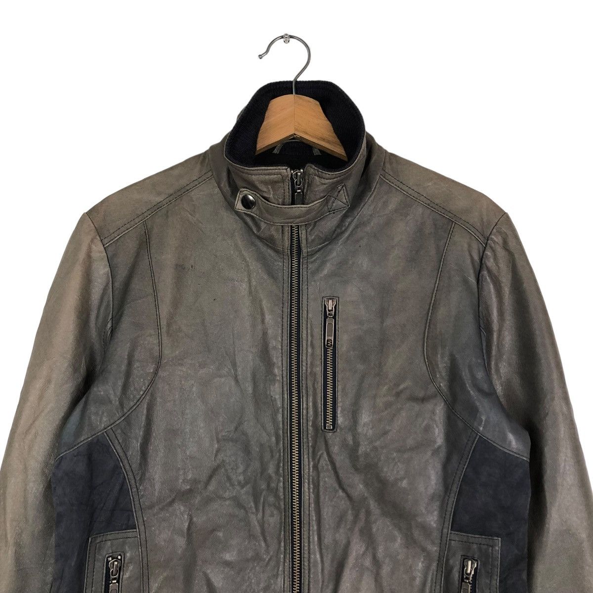 Japanese Brand 🔥VINTAGE CROPPED BIKER LEATHER JACKET PIGSKINS LIDAH JAPAN Size US S / EU 44-46 / 1 - 5 Thumbnail