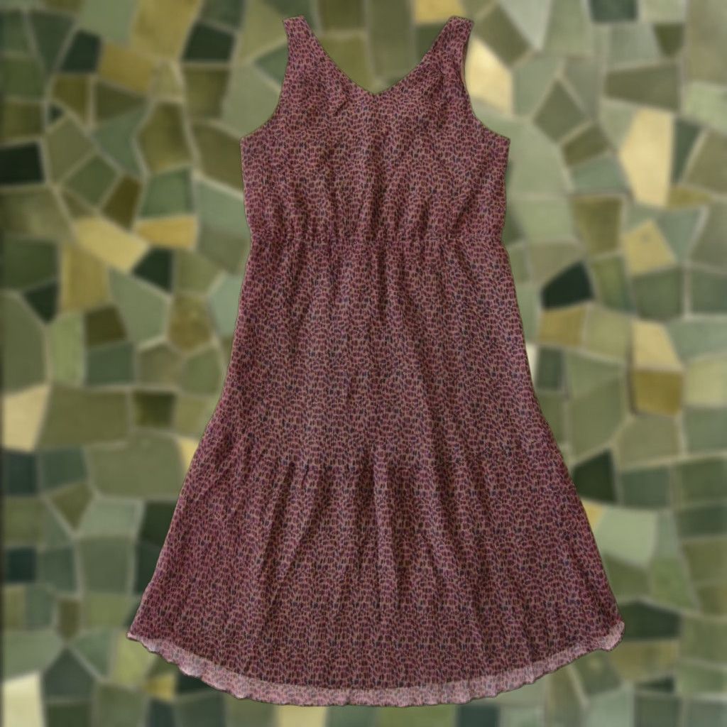 VINTAGE Broadway & Broome Madewell Brown Purple Silk Empire Tank Sun Sheath  Dress 10 - qrcadvogados.com.br