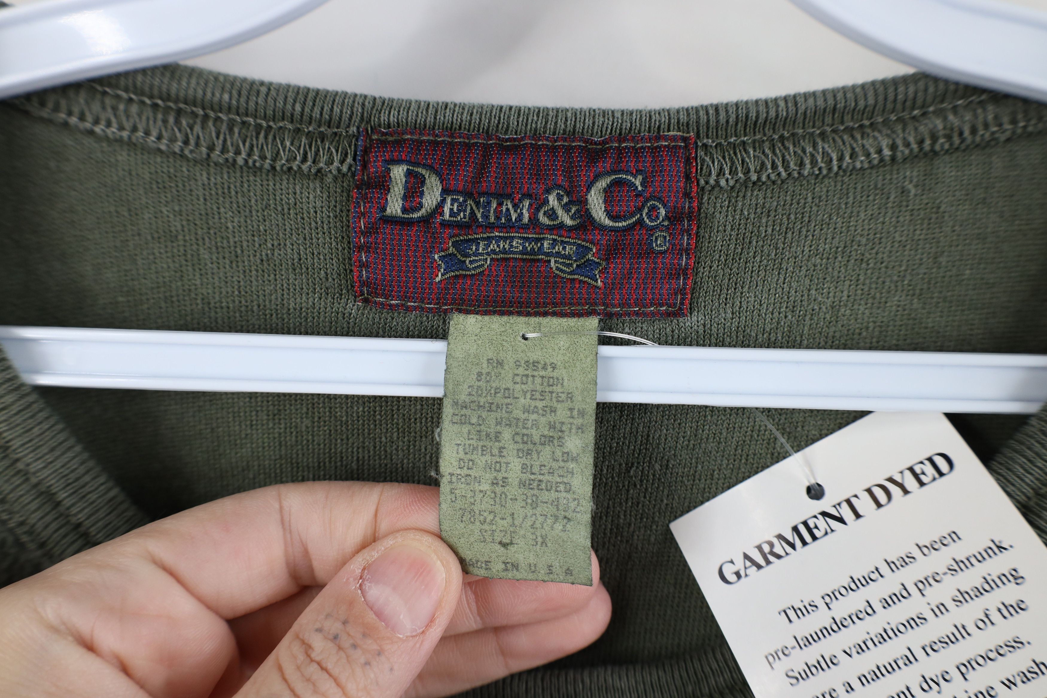 Vintage Deadstock Vintage 90s Streetwear Dyed Fleece Sweatshirt USA Size 3XL / US 20-22 - 9 Thumbnail