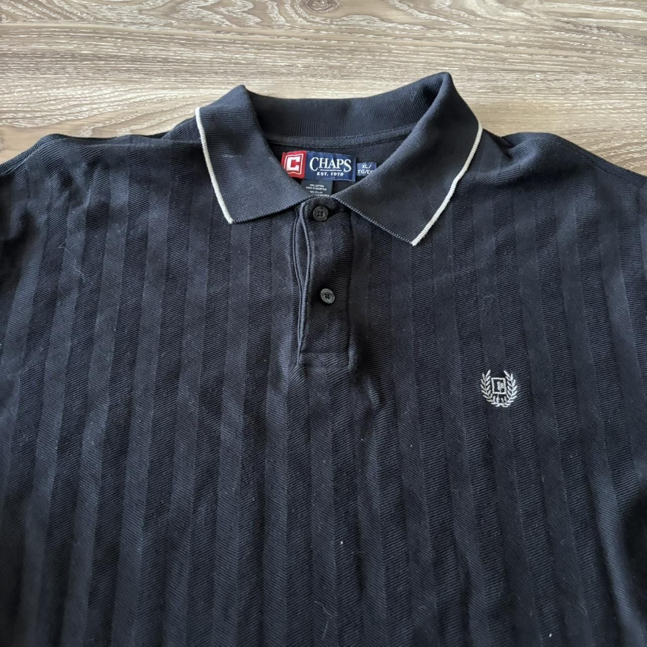Vintage Crazy Vintage Y2K/2000s Black Striped Streetwear Streetwear Essential Polo Shirt! Size XL Size US XL / EU 56 / 4 - 2 Thumbnail