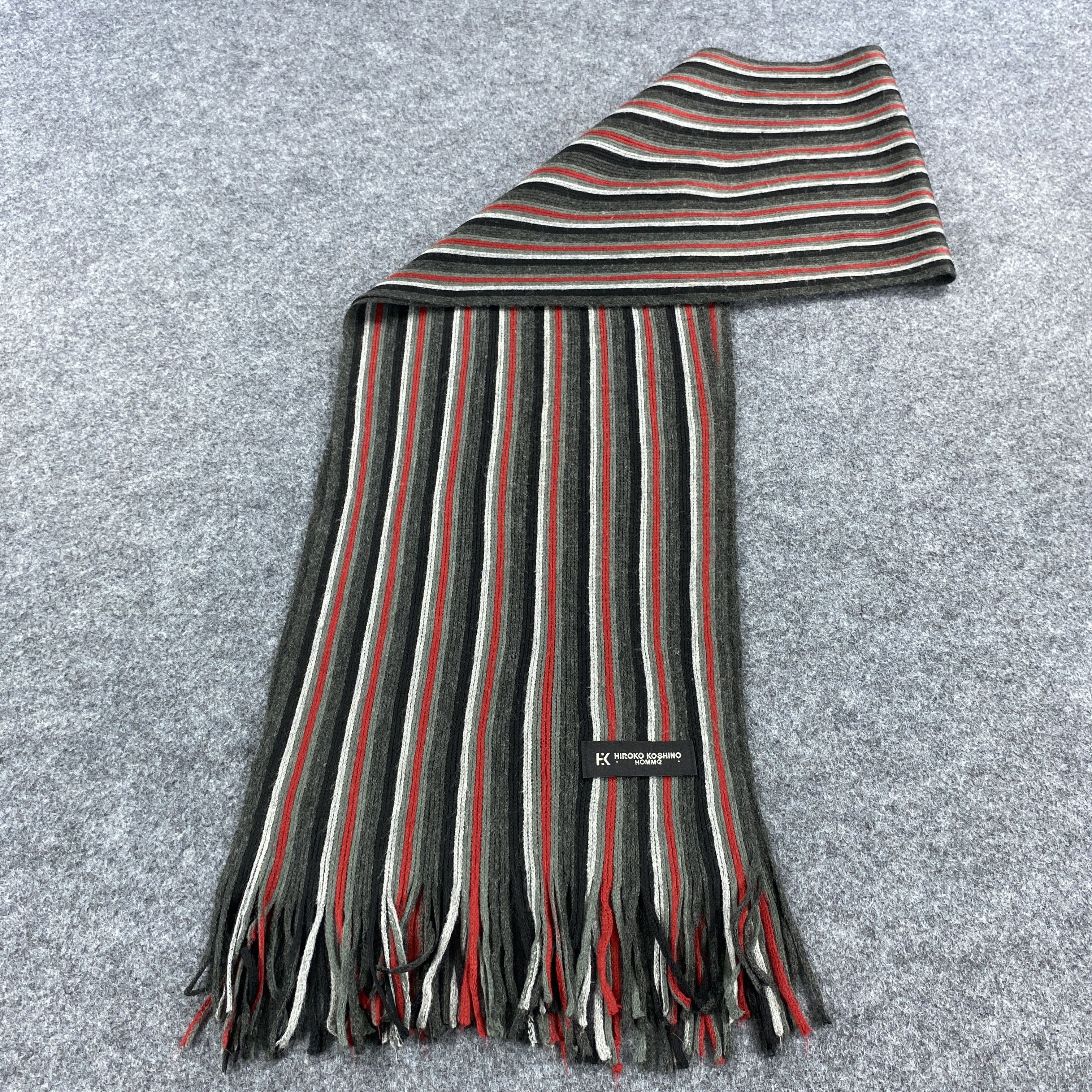 Hiroko Koshino Homme × Vintage Hiroko Koshino Homme Scarf # Muffler # Neckwear # D587 Size ONE SIZE - 5 Thumbnail
