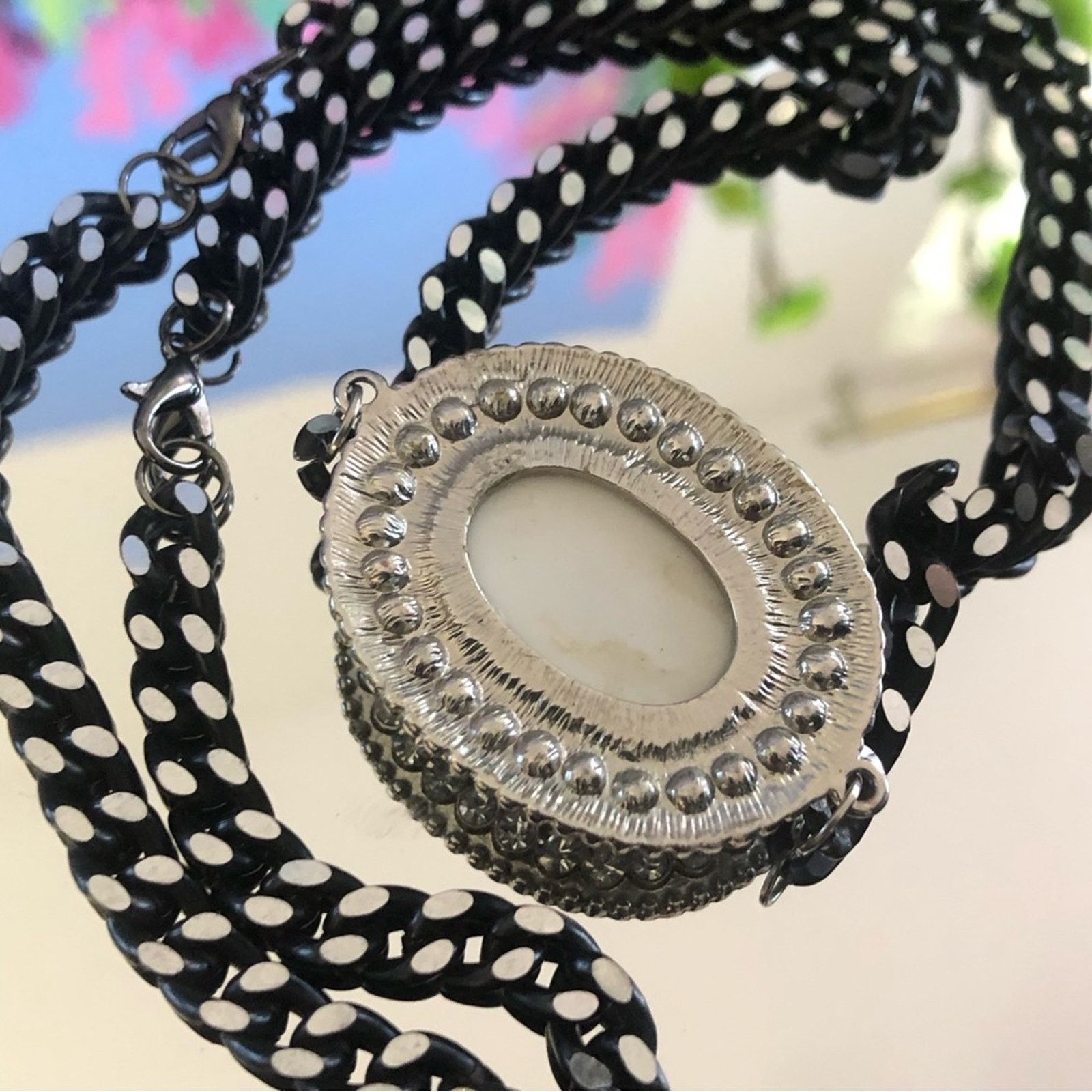 Handmade Hand crafted repurpose animal print cabochon necklace Size ONE SIZE - 12 Thumbnail