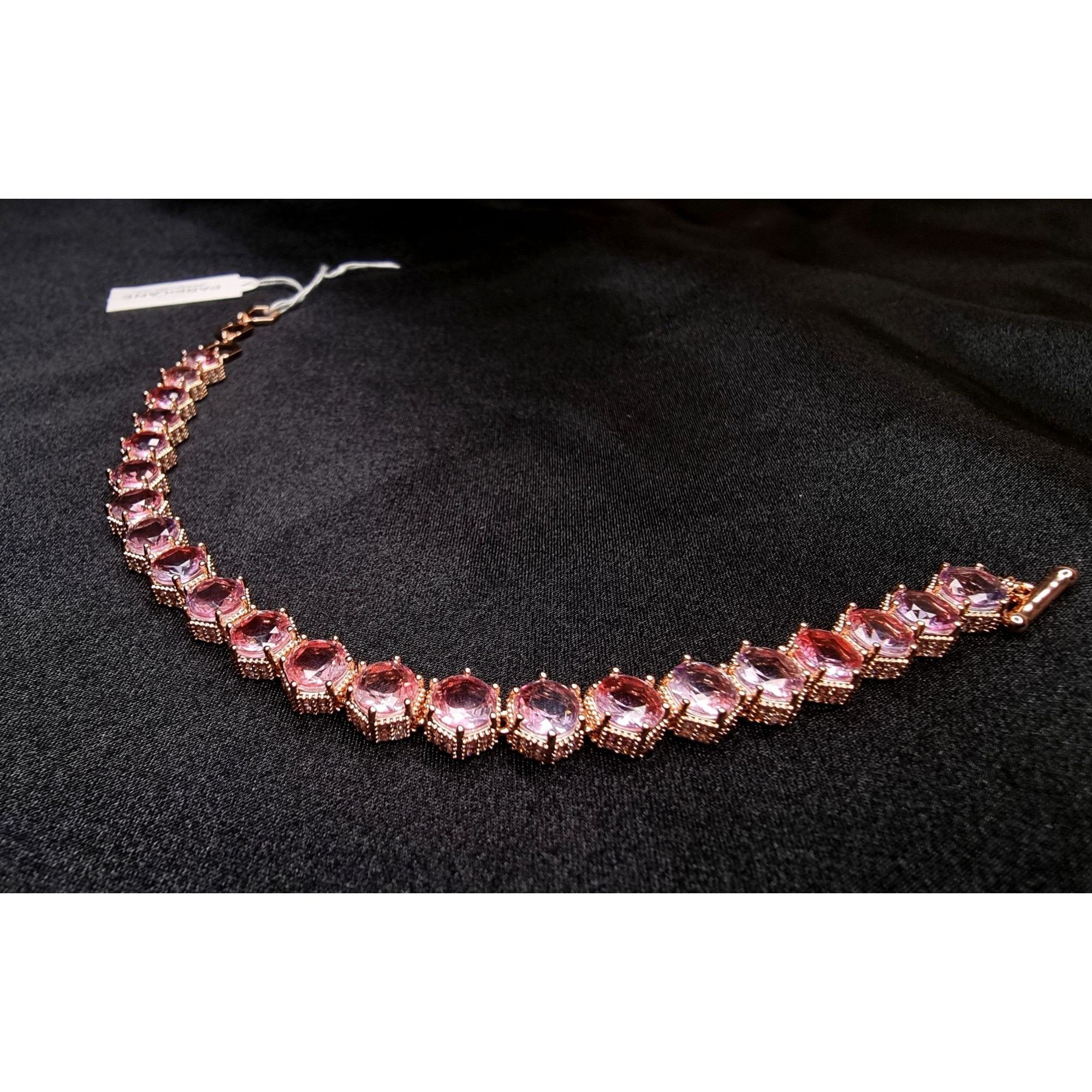 Vintage Park Lane Limited Edition Rose Gold Pink Crystal Tennis Brac Size ONE SIZE - 2 Thumbnail