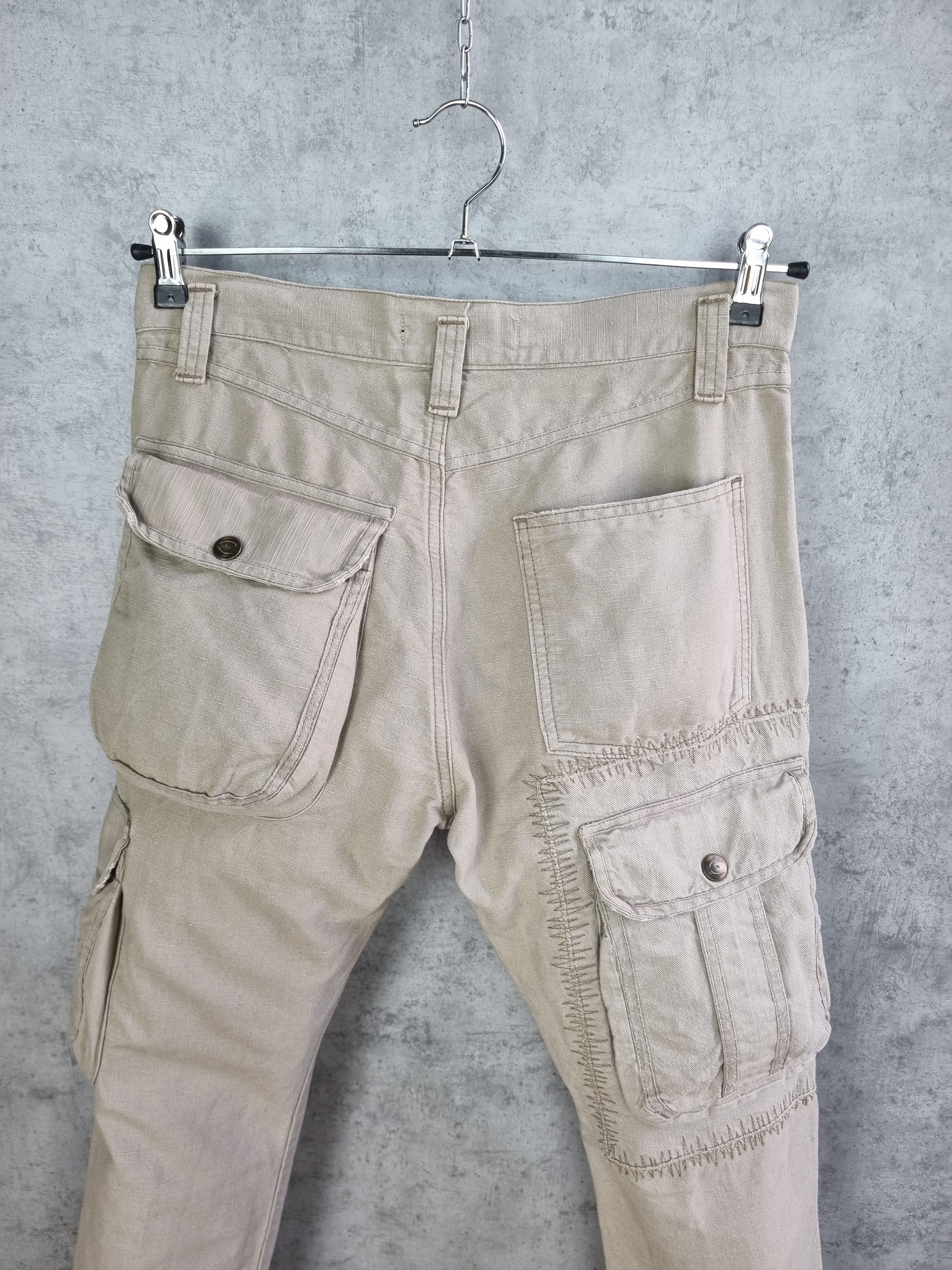 Just Cavalli 2006 Just Cavalli Cargo Gun Pocket Utility Linen Pant Size US 30 / EU 46 - 6 Thumbnail