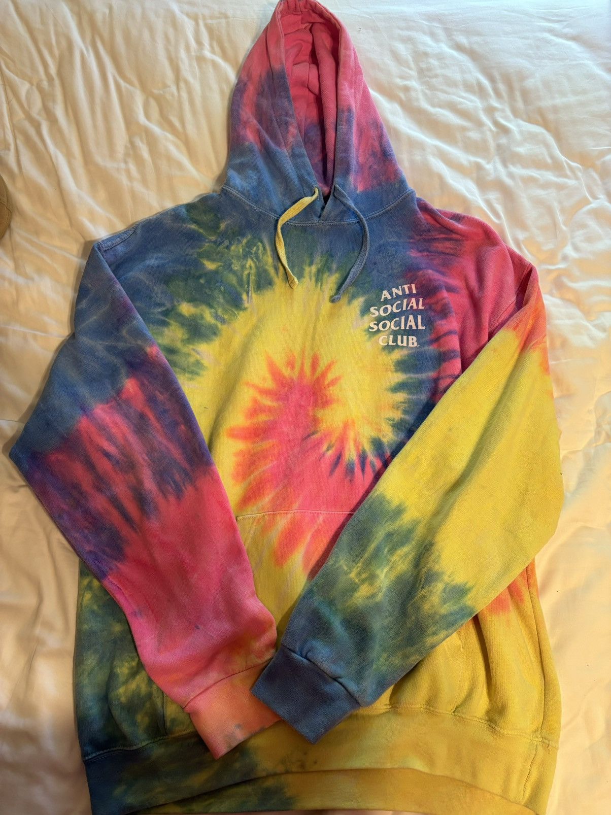 Anti Social Social Club Rare Neon Tiedye Hoodie Size L / US 10 / IT 46 - 7 Thumbnail