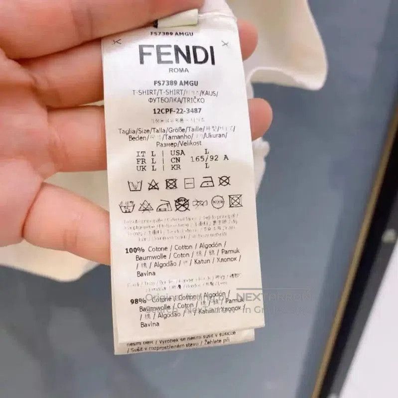 Fendi Fendi Summer White Cotton Short Sleeve Tee . Size L / US 10 / IT 46 - 5 Thumbnail