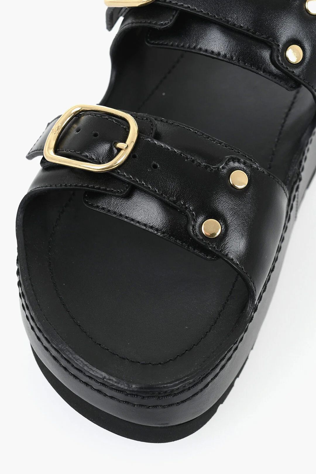 Celine o1mm0326 Leather Slides in Black Size US 8 / IT 38 - 3 Thumbnail