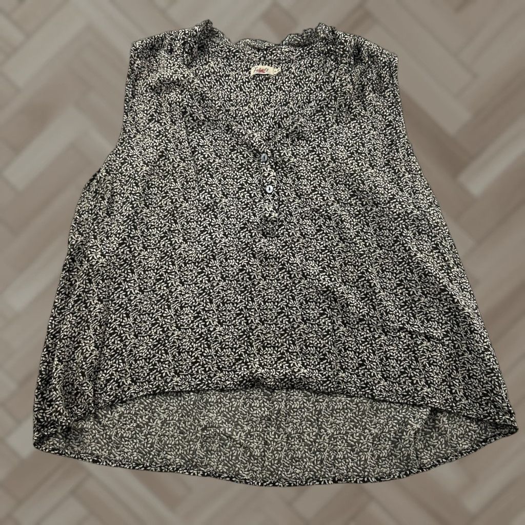 Faherty Faherty Sleeveless Floral Ruffle Top Women's XL Olive Green Shirt Blouse Womens XL Green Floral Ruffle Size XL / US 12-14 / IT 48-50 - 1 Thumbnail