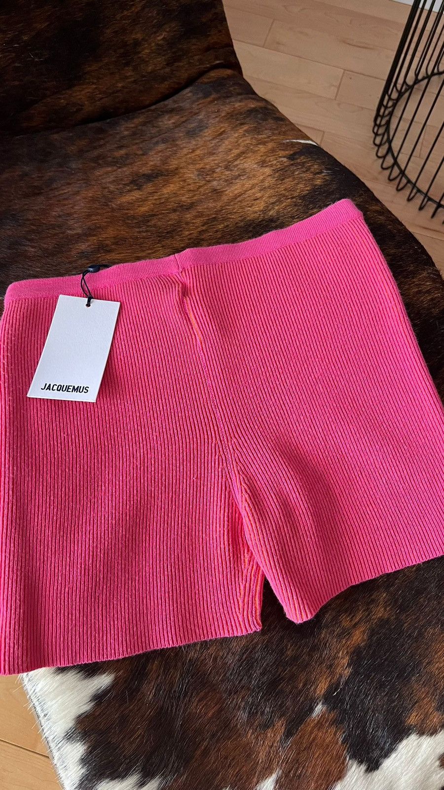 image of Jacquemus Pink Le Short Arancia Bike Short, Women's (Size 26)