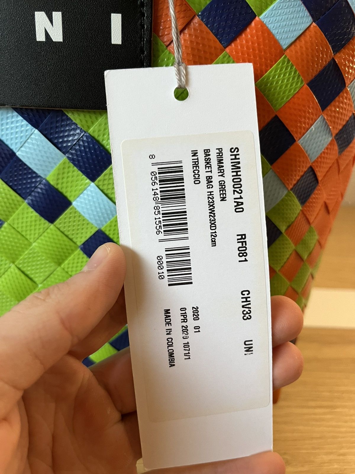 Marni Marni basket bag primary green Size ONE SIZE - 2 Thumbnail