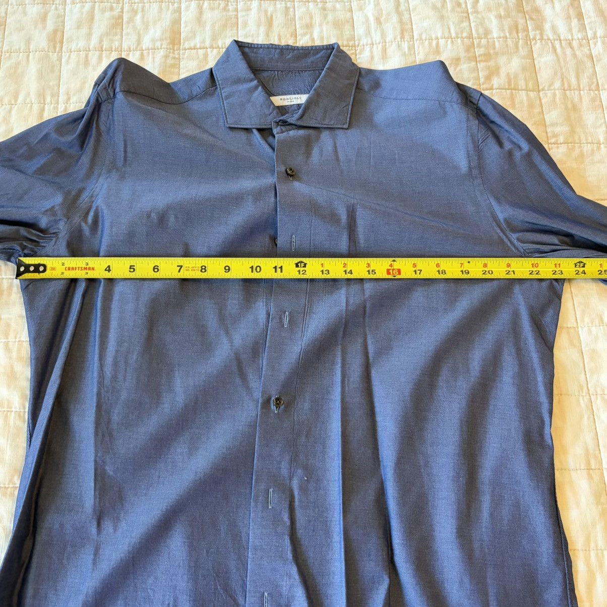 Boglioli Boglioli Blue Cotton Dress Shirt Cutaway Collar SS19 Size US XS / EU 42 / 0 - 10 Thumbnail