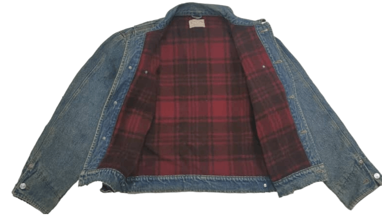 Polo Ralph Lauren × Vintage 🔥VINTAGE POLO RL FLANNEl LINED DENIM JACKET Size US L / EU 52-54 / 3 - 3 Thumbnail