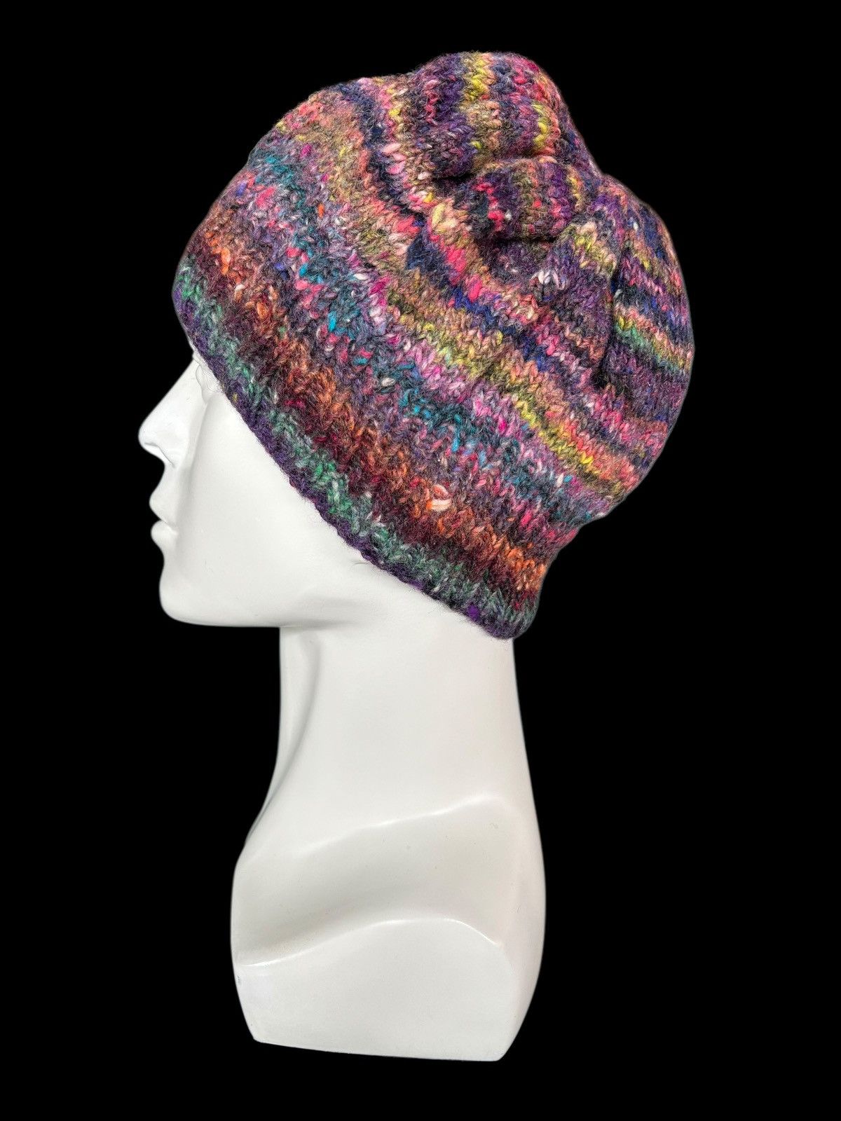 Japanese Brand × Kapital × Vintage Crochet Knitted Handmade Rare Beanie Hats ☠️☠️ Size ONE SIZE - 2 Thumbnail