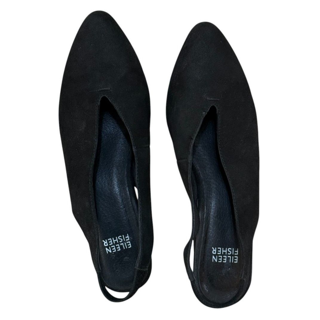 Eileen Fisher Eileen Fisher Slingback Women 6.5 Black Gatwick Suede Size US 6.5 / IT 36.5 - 2 Thumbnail