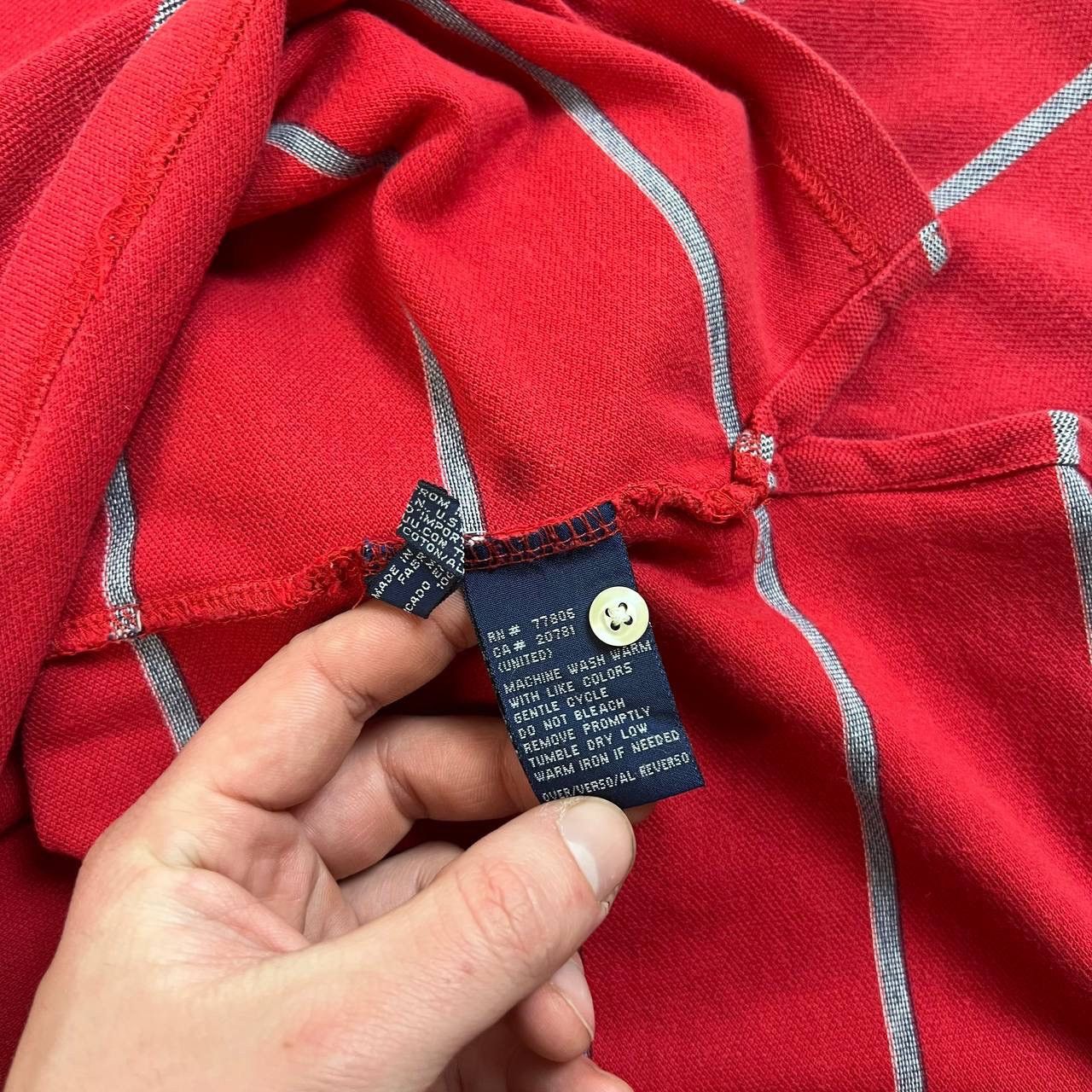Tommy Hilfiger Tommy Hilfiger Vintage Y2K Striped Rugby Longsleeve Size US L / EU 52-54 / 3 - 6 Thumbnail