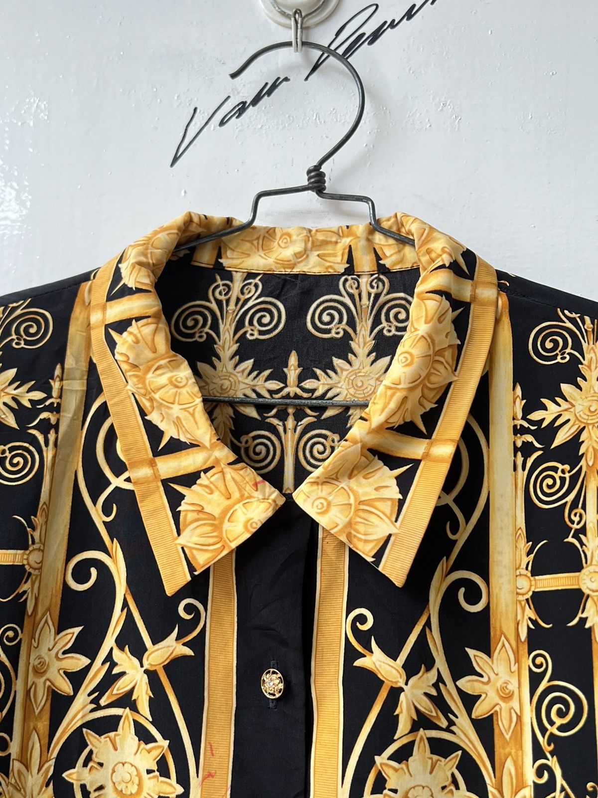 Versace VERSACE Chain Silk Shirt Size US M / EU 48-50 / 2 - 4 Thumbnail