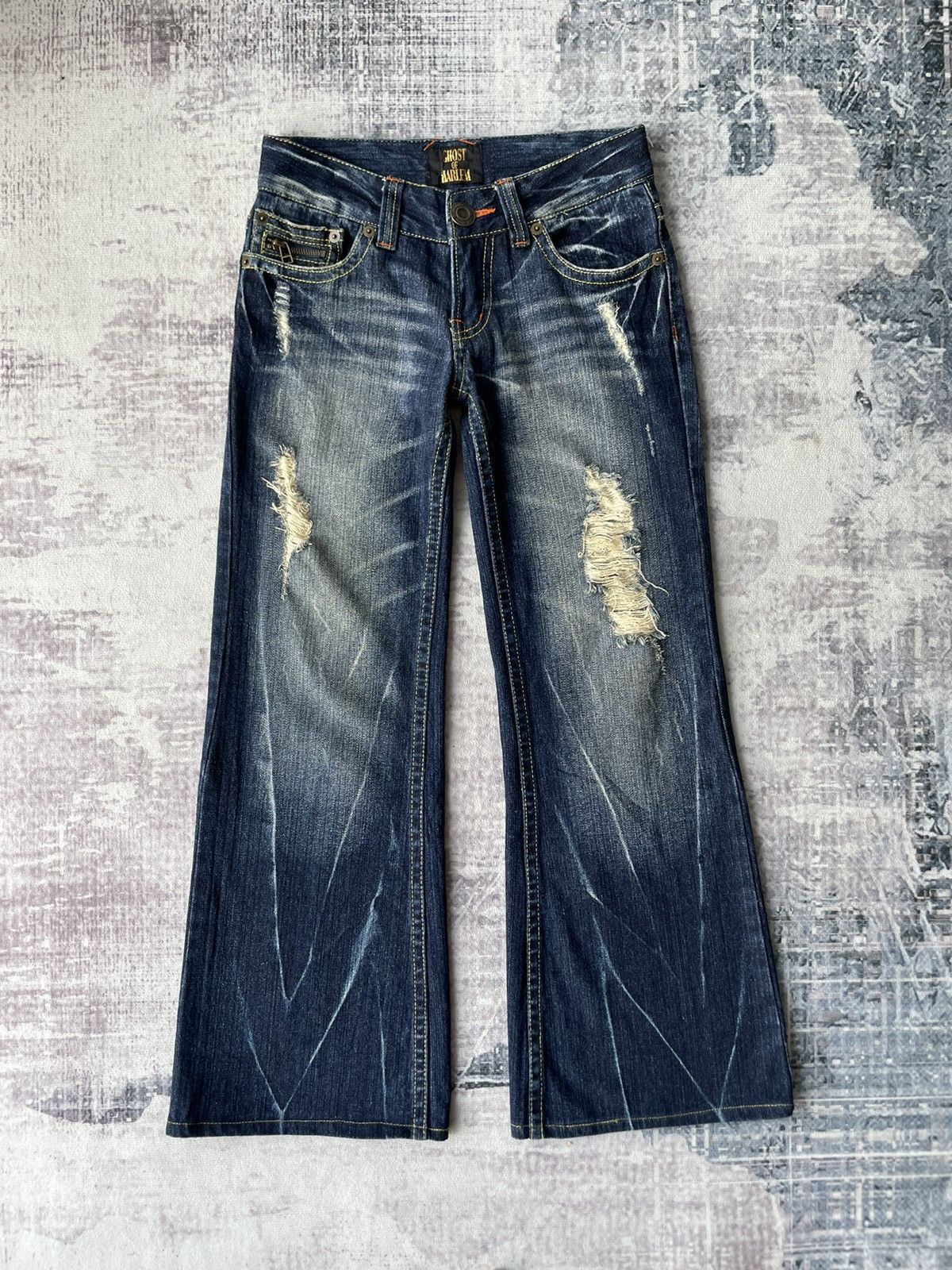 If Six Was Nine Ghost of Harlem Flared Jeans Size US 28 / EU 44 - 3 Thumbnail