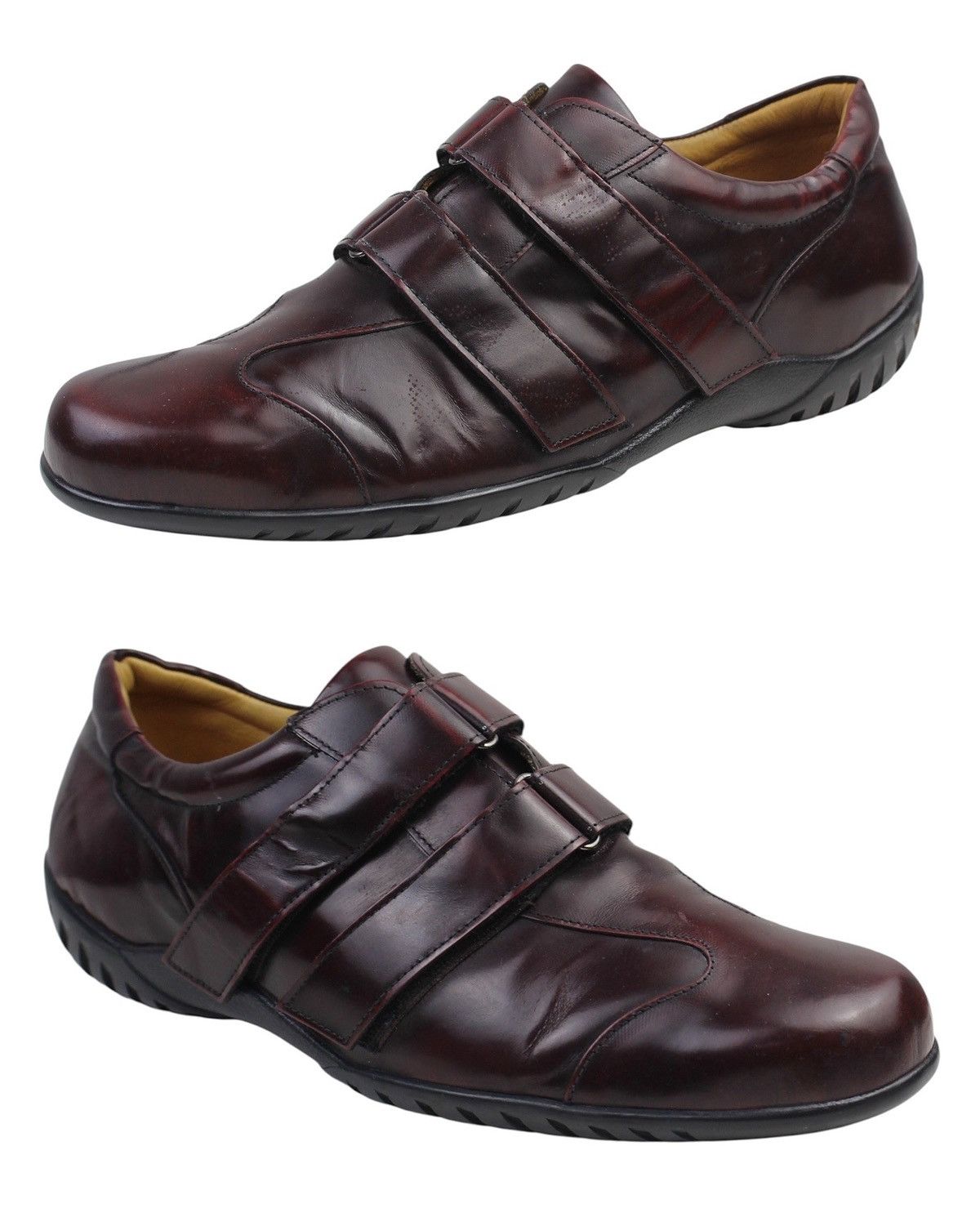 Vintage 2000S BENESU MEN’S BURGUNDY LEATHER VELCRO SHOES Size US 7 / EU 40 - 1 Thumbnail